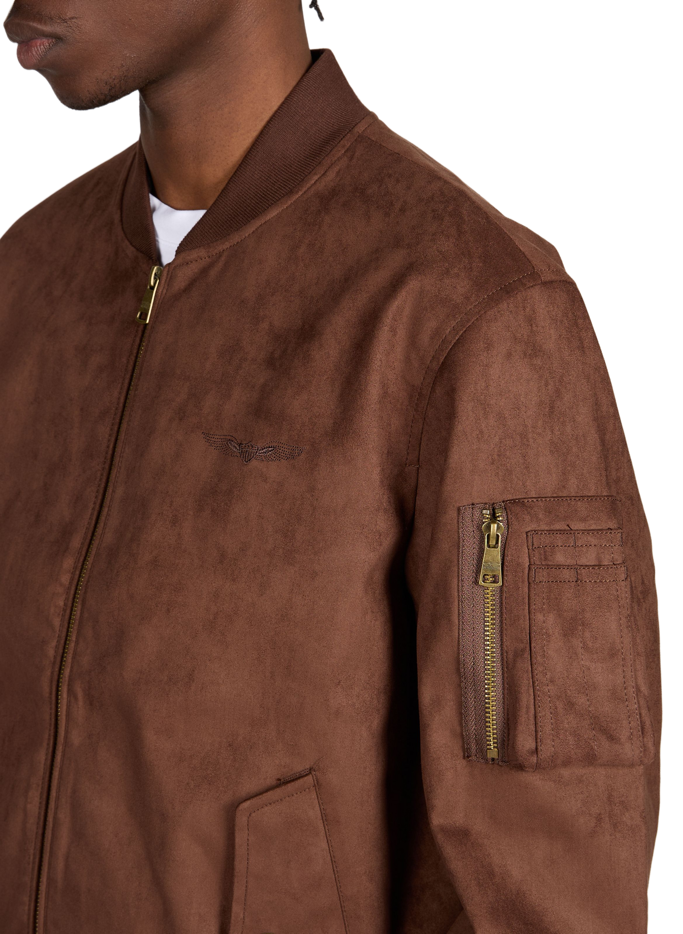 Oversized suede bomber BOMBERS ORIGINAL Brown
