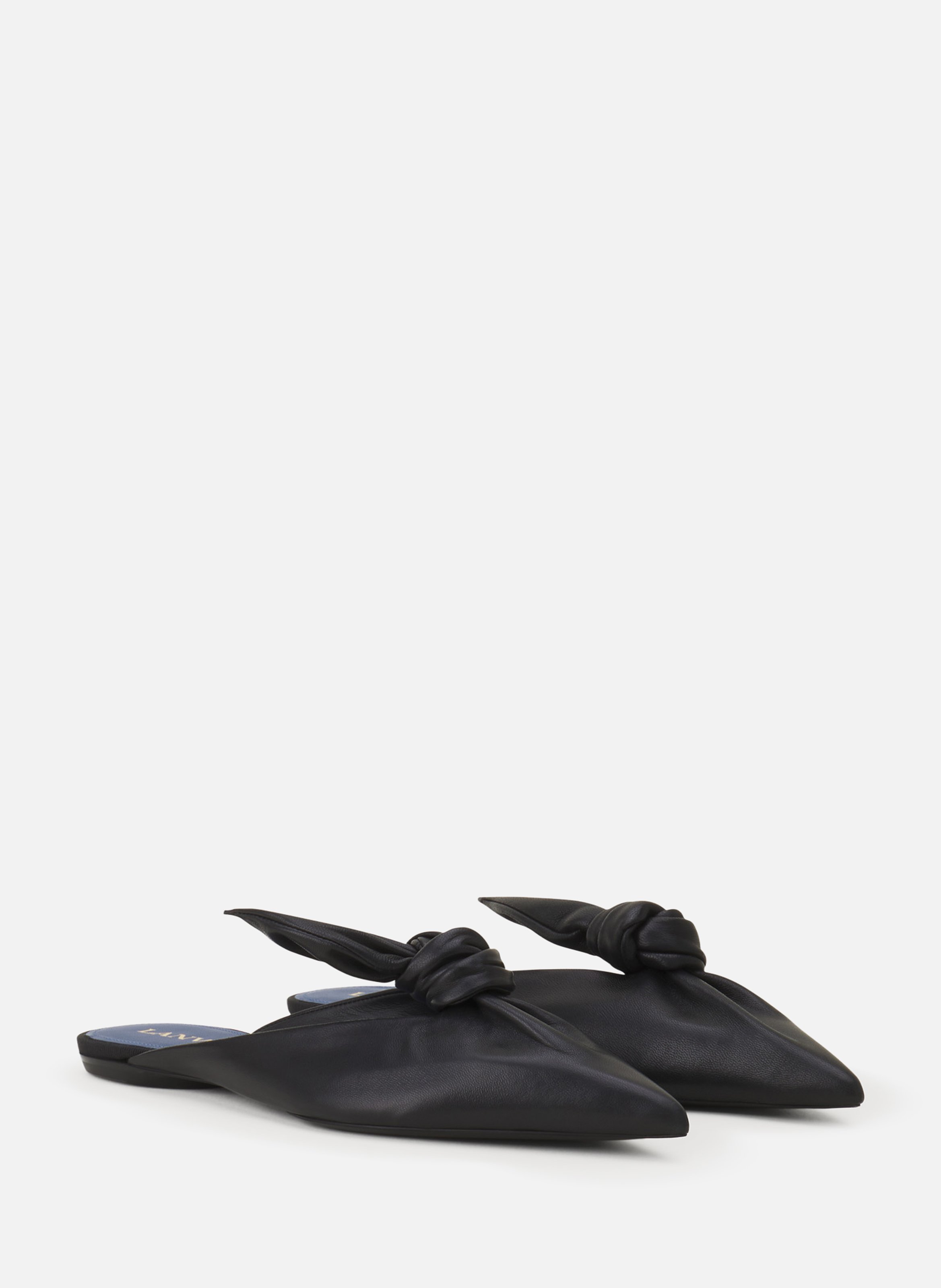 Mule midnight step noeud en cuir LANVIN Noir