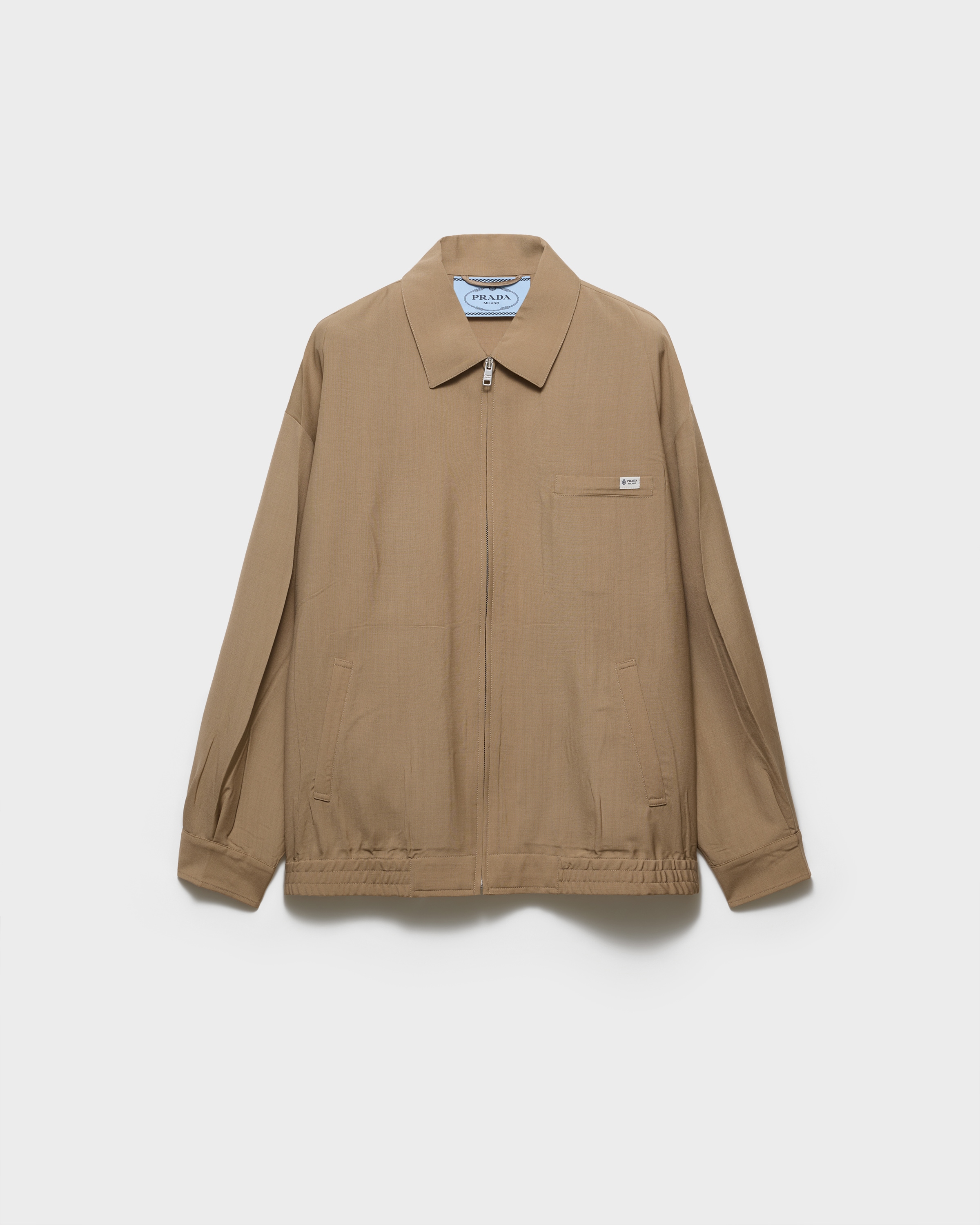 Blouson en laine et mohair PRADA Marron