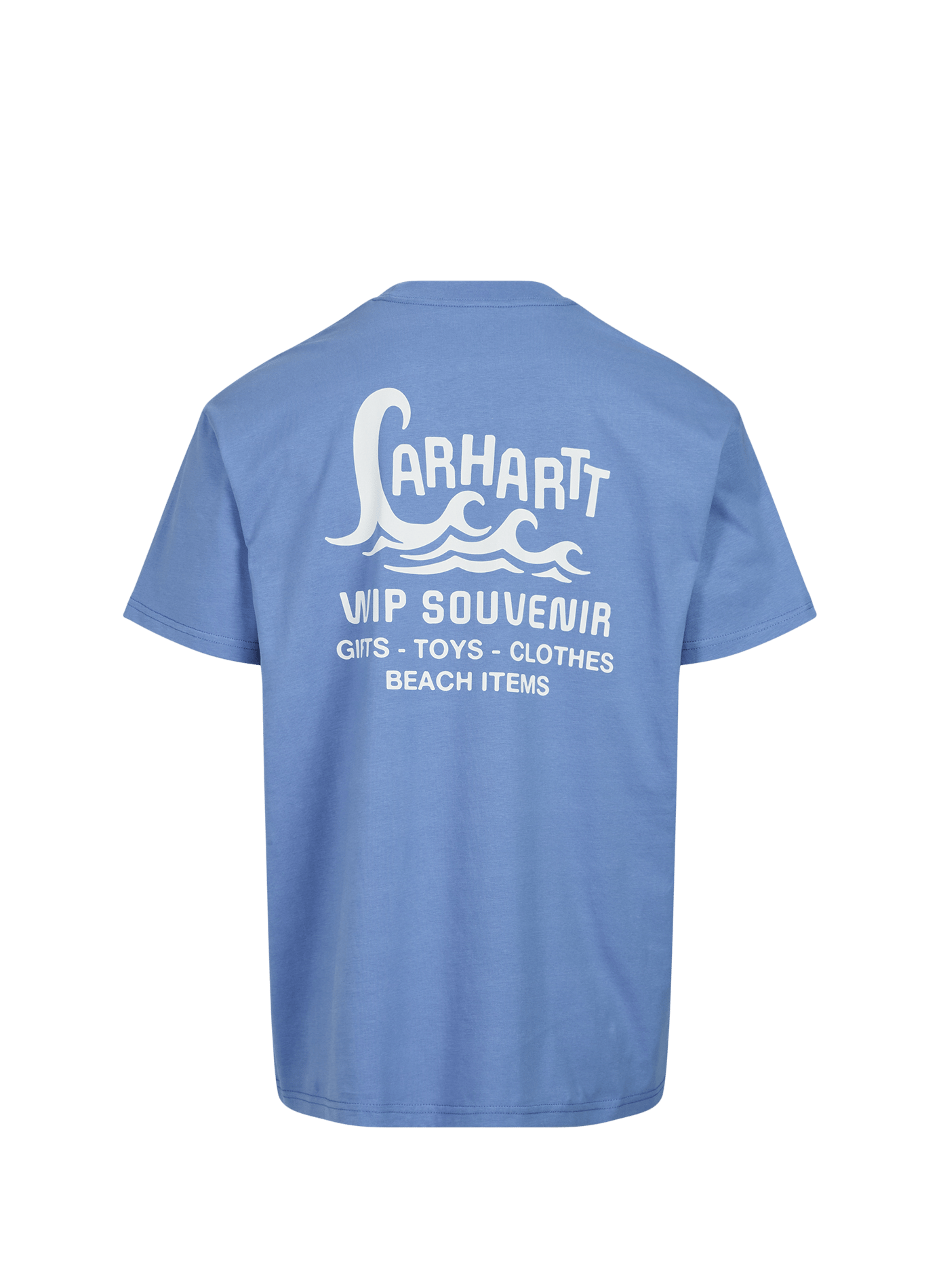 Short-sleeved Waves cotton T-shirt CARHARTT WIP Blue