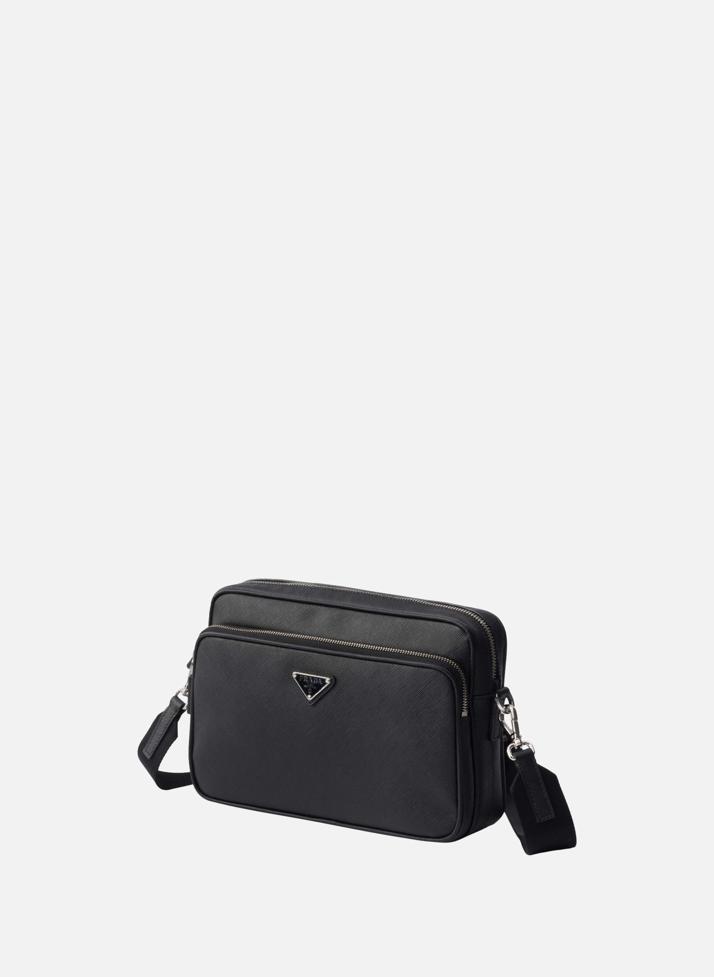 Sac porté épaule en cuir saffiano PRADA Noir