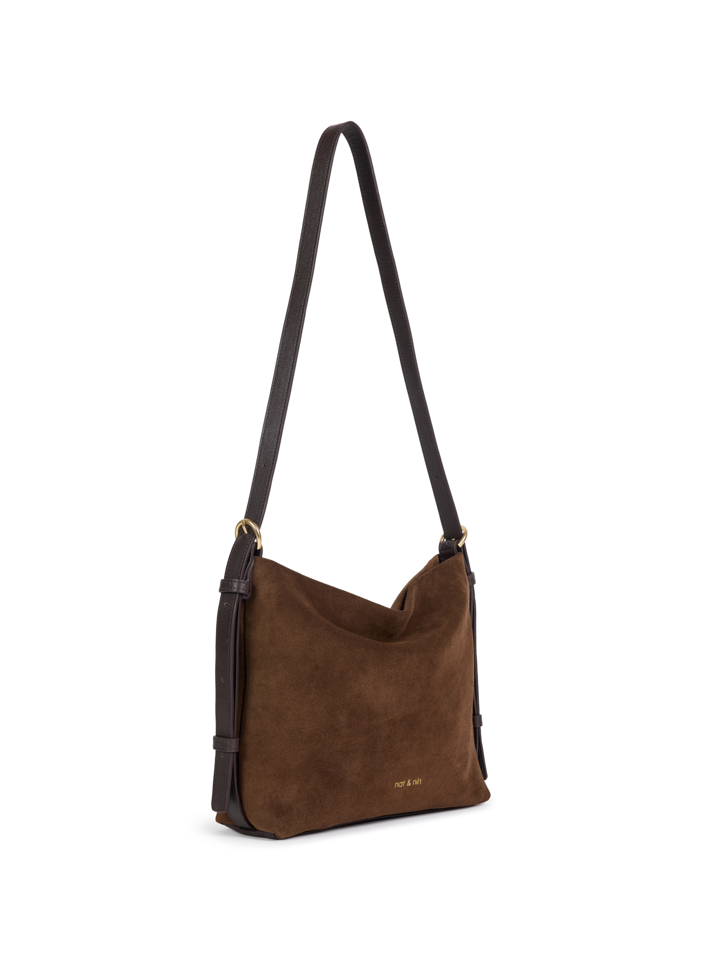 Sac porté épaule en cuir NAT & NIN Marron