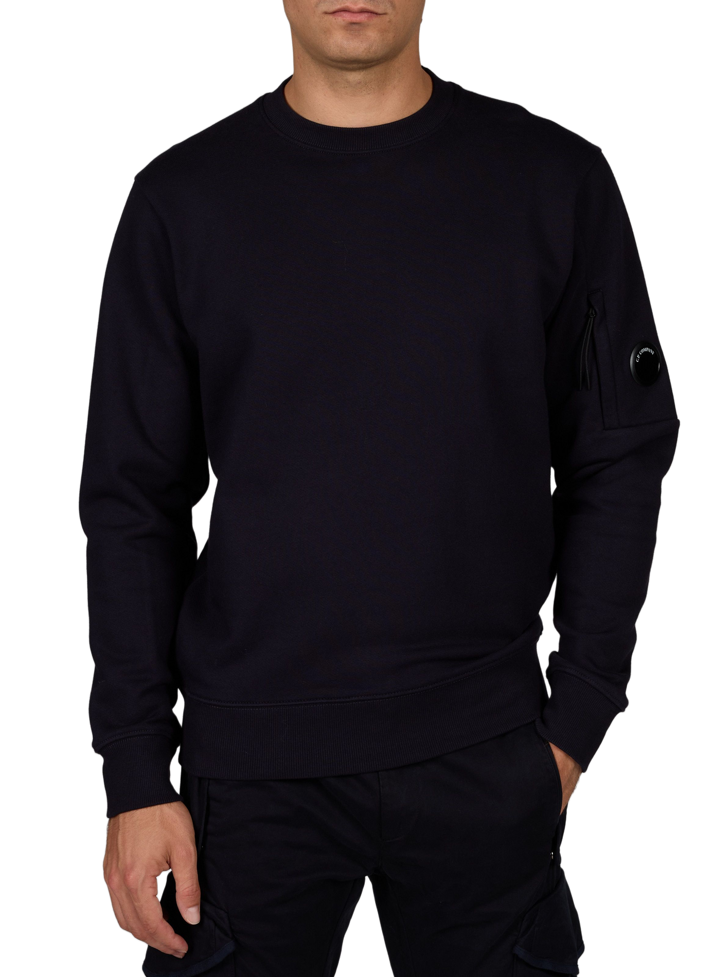 Sweat col rond en coton | Bleu CP COMPANY Homme