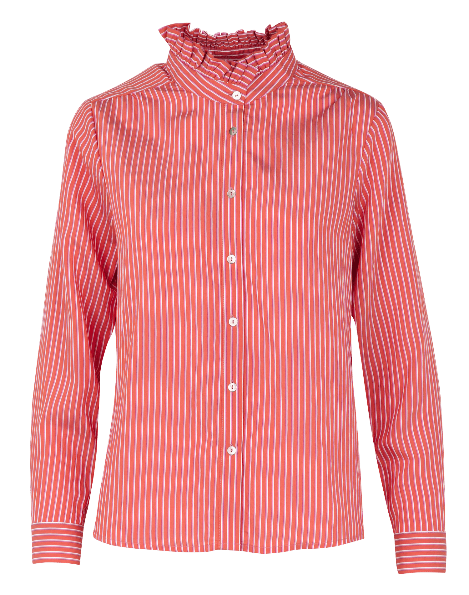 Blouse col victorien à rayures martina MAISON 123 Rouge