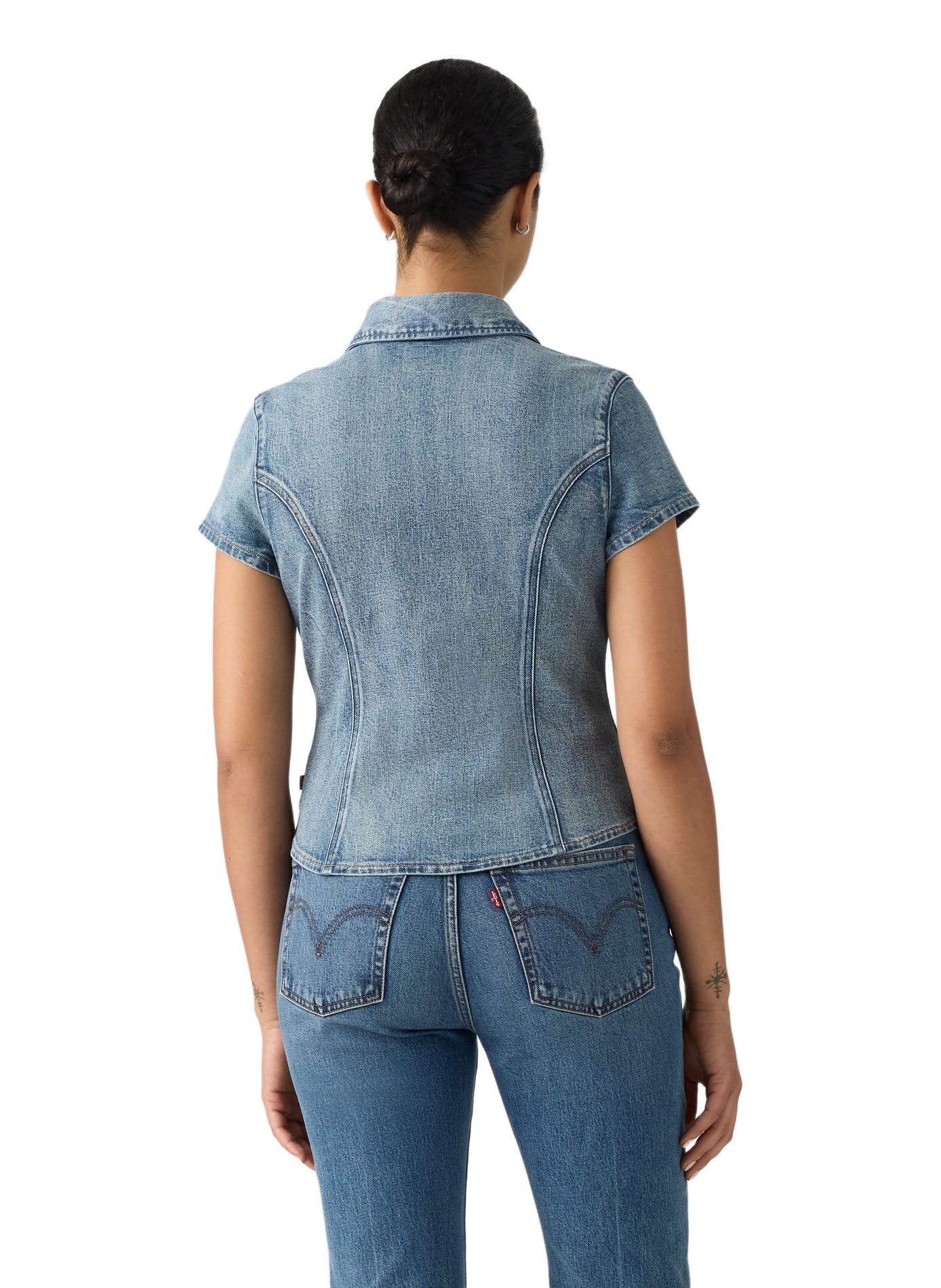 Taillierte Denim-Hemd aus Baumwollmischung LEVI'S Blau
