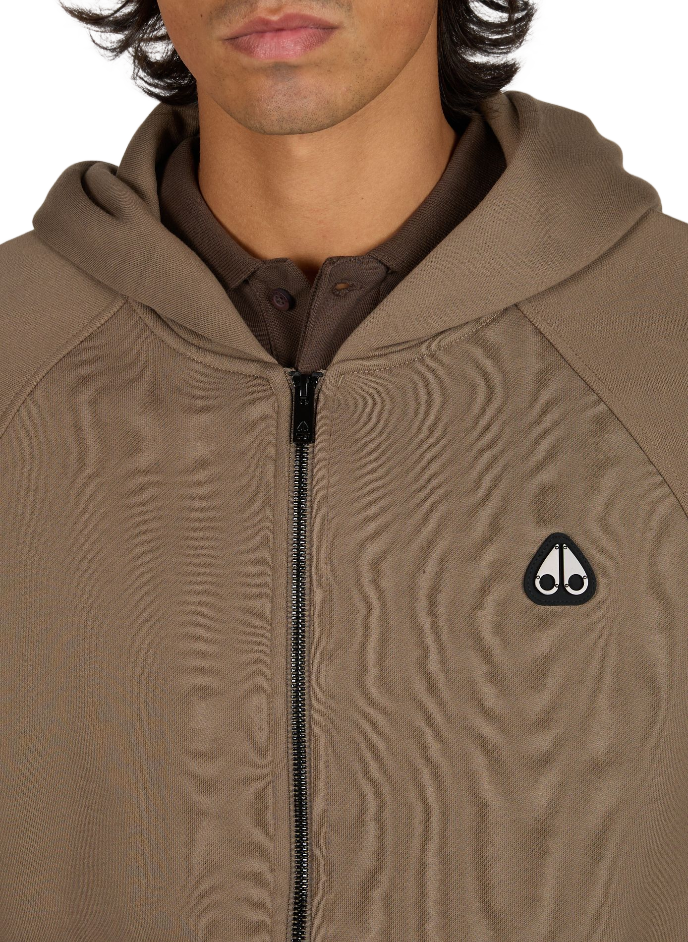 Hooded cotton blend sweater MOOSE KNUCKLES Beige