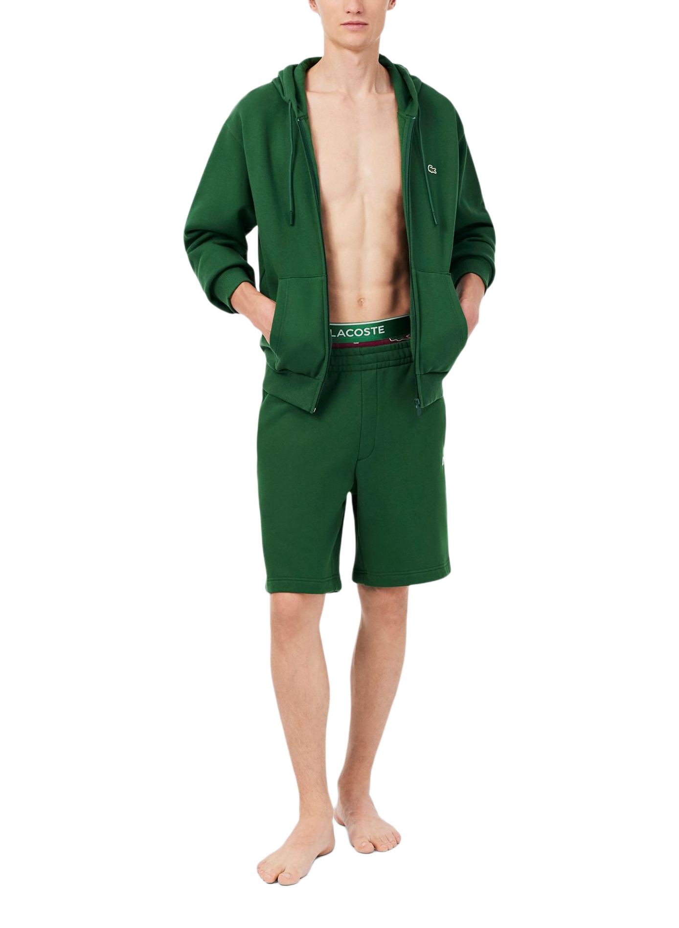Lot de 3 boxers imprimés en coton mélangé LACOSTE Multicolore