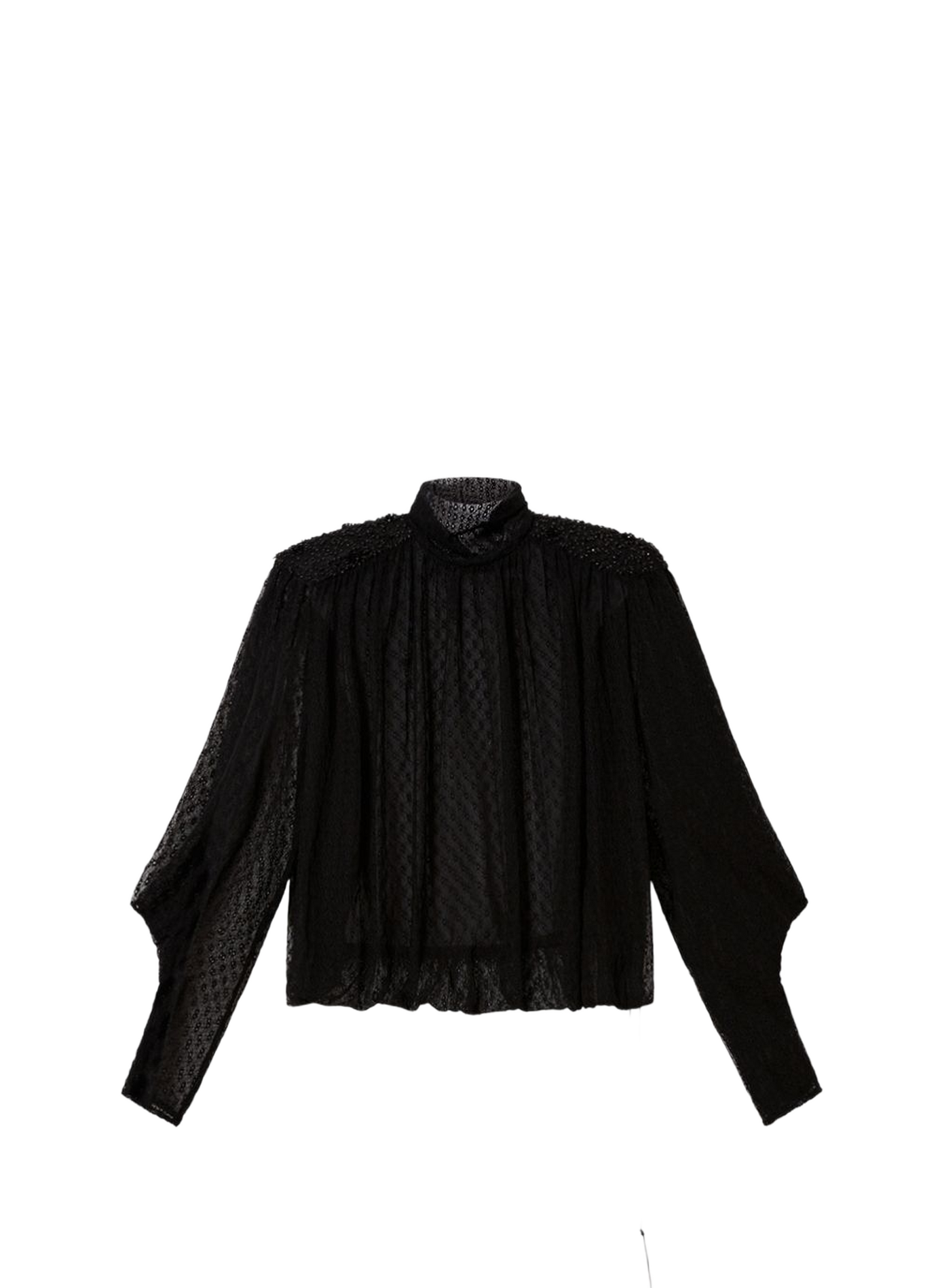 Geborduurde blouse Oeste van plumetis-kant ISABEL MARANT Zwart