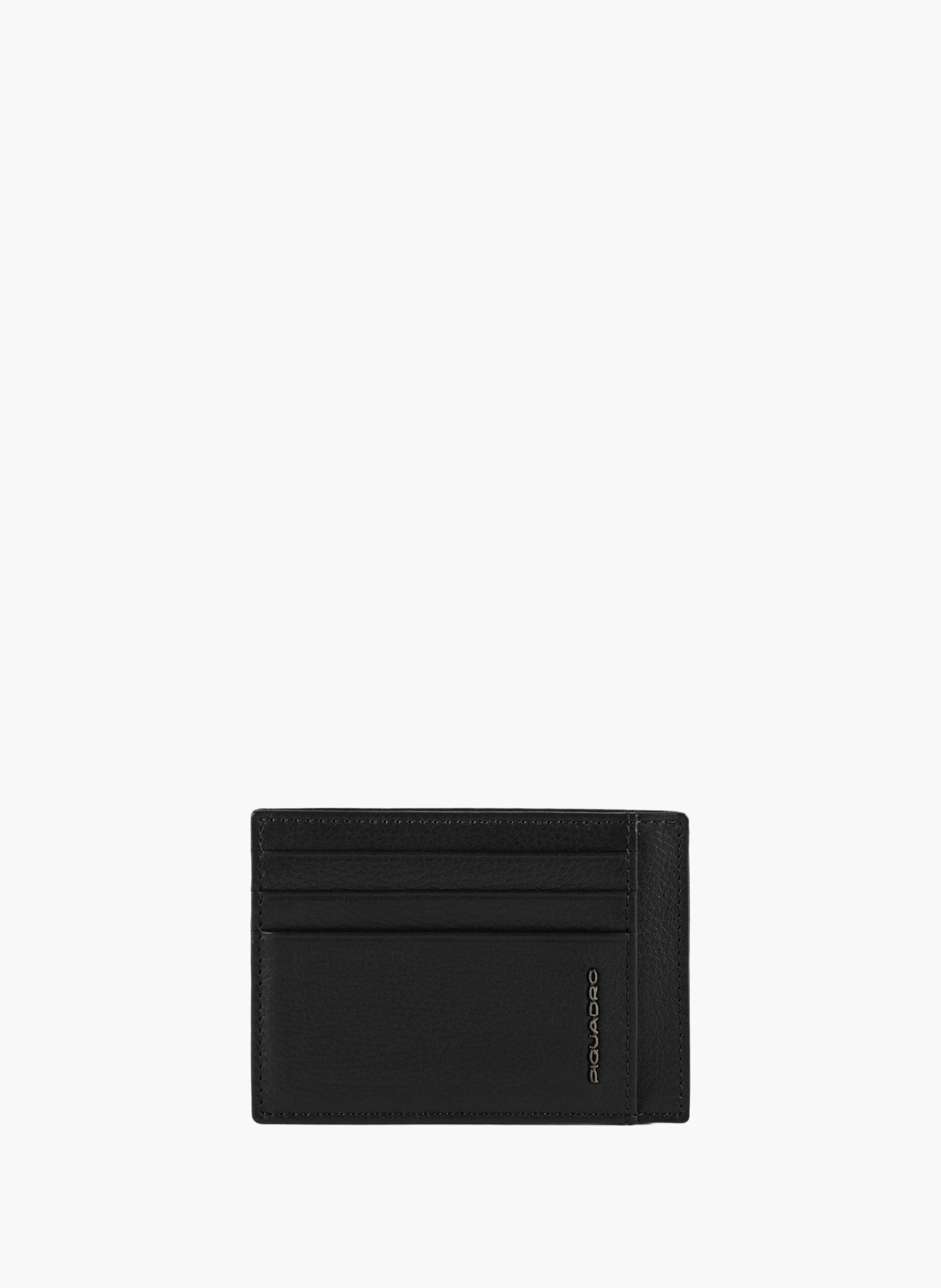 Porte-cartes de crédit homme fin PIQUADRO Noir