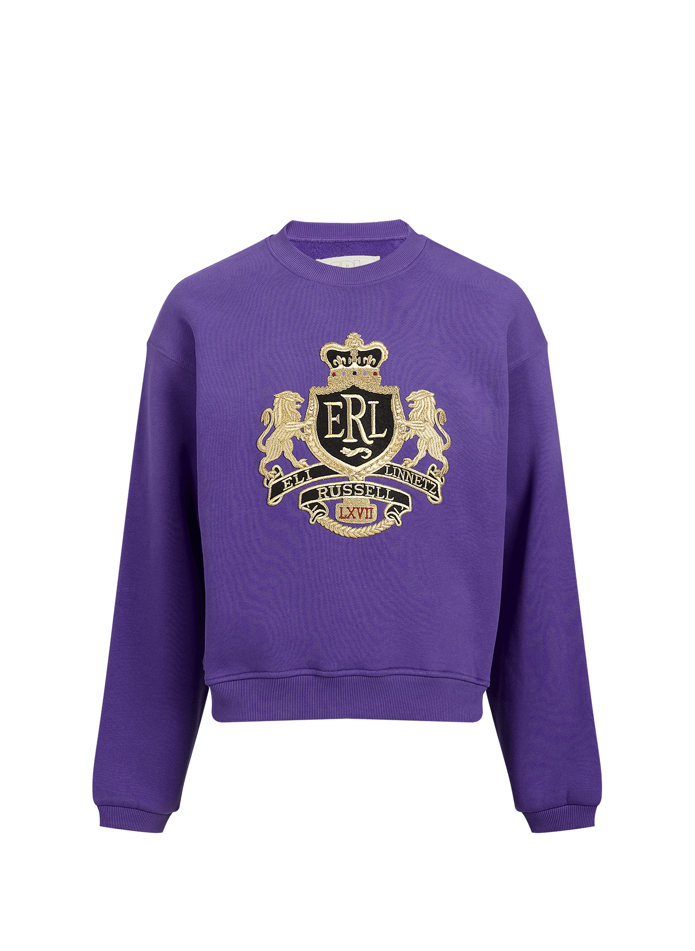 Oversize-Sweatshirt Crest aus Baumwolle ERL Violett