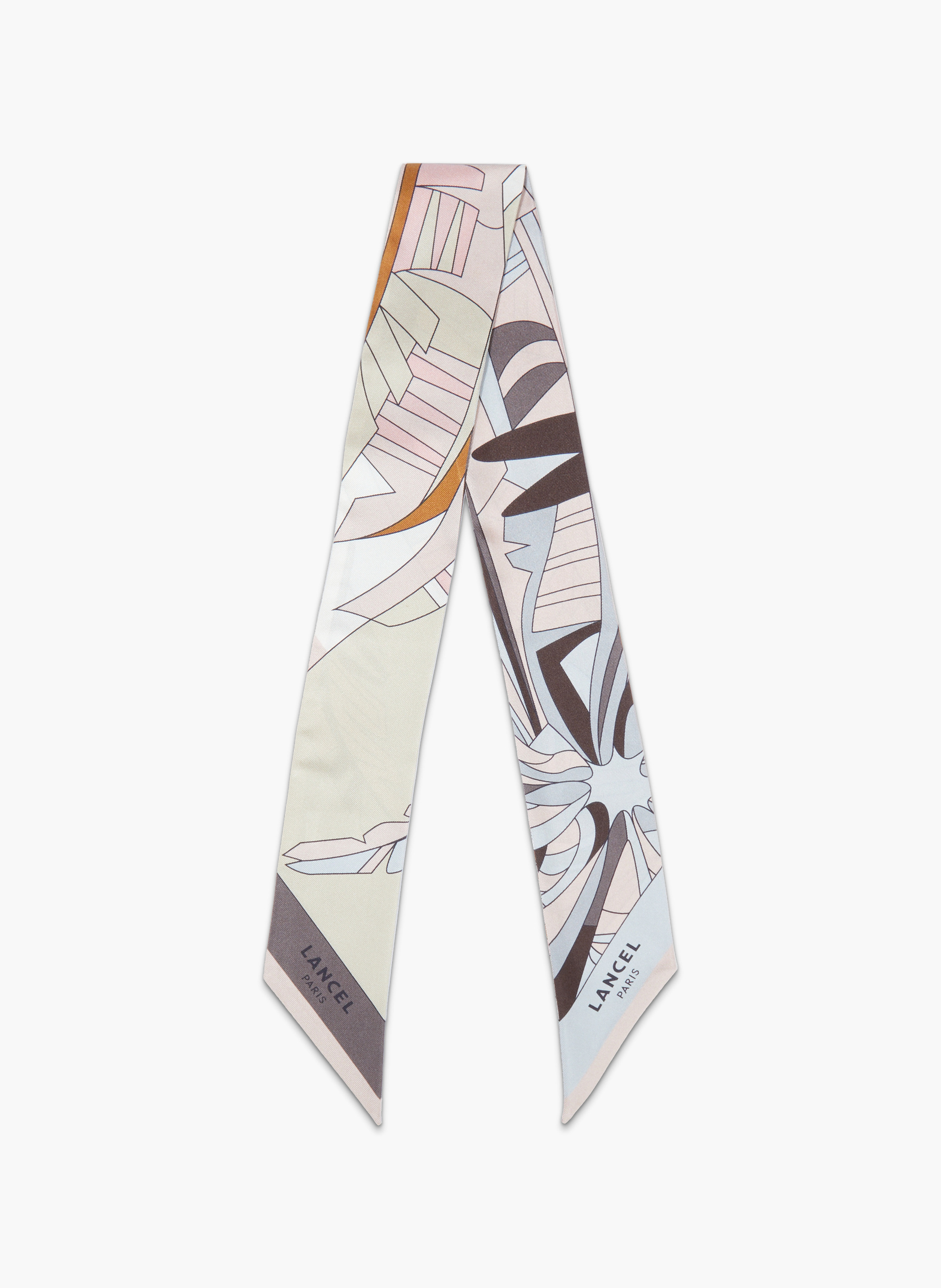 Bandeau en soie motif duo arabesque lancel - multico opaline LANCEL Multicolore