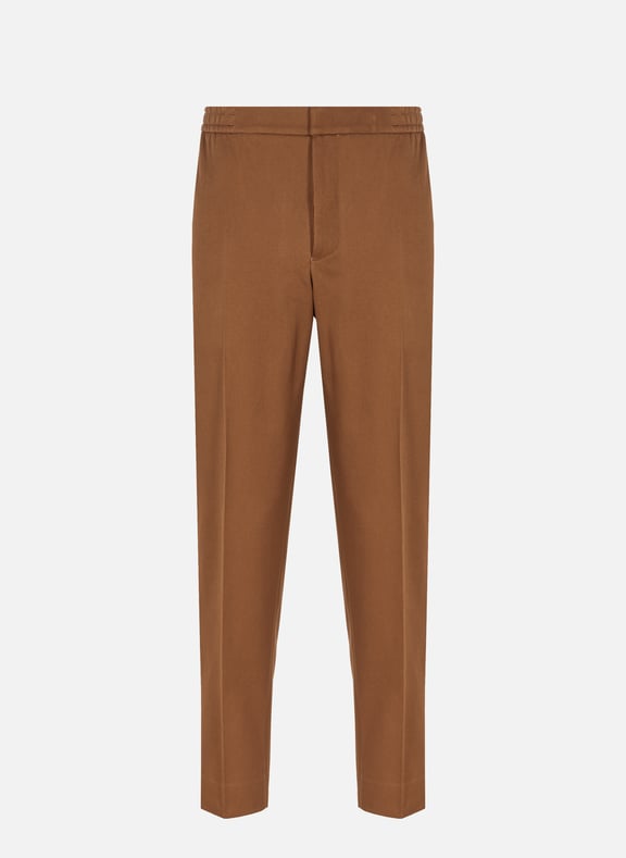 Pantalon slim en coton Marron by SAISON 1865 SAISON 1865 Pantalon slim en coton Marron