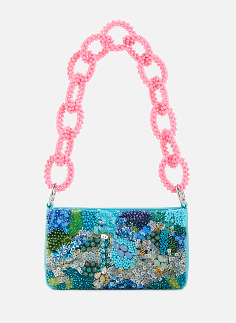 Baguette bag with pearl and sequin embellishments MulticolorGERMANIER 