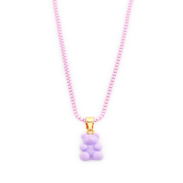 Crystal Haze Chain Necklace In Purple