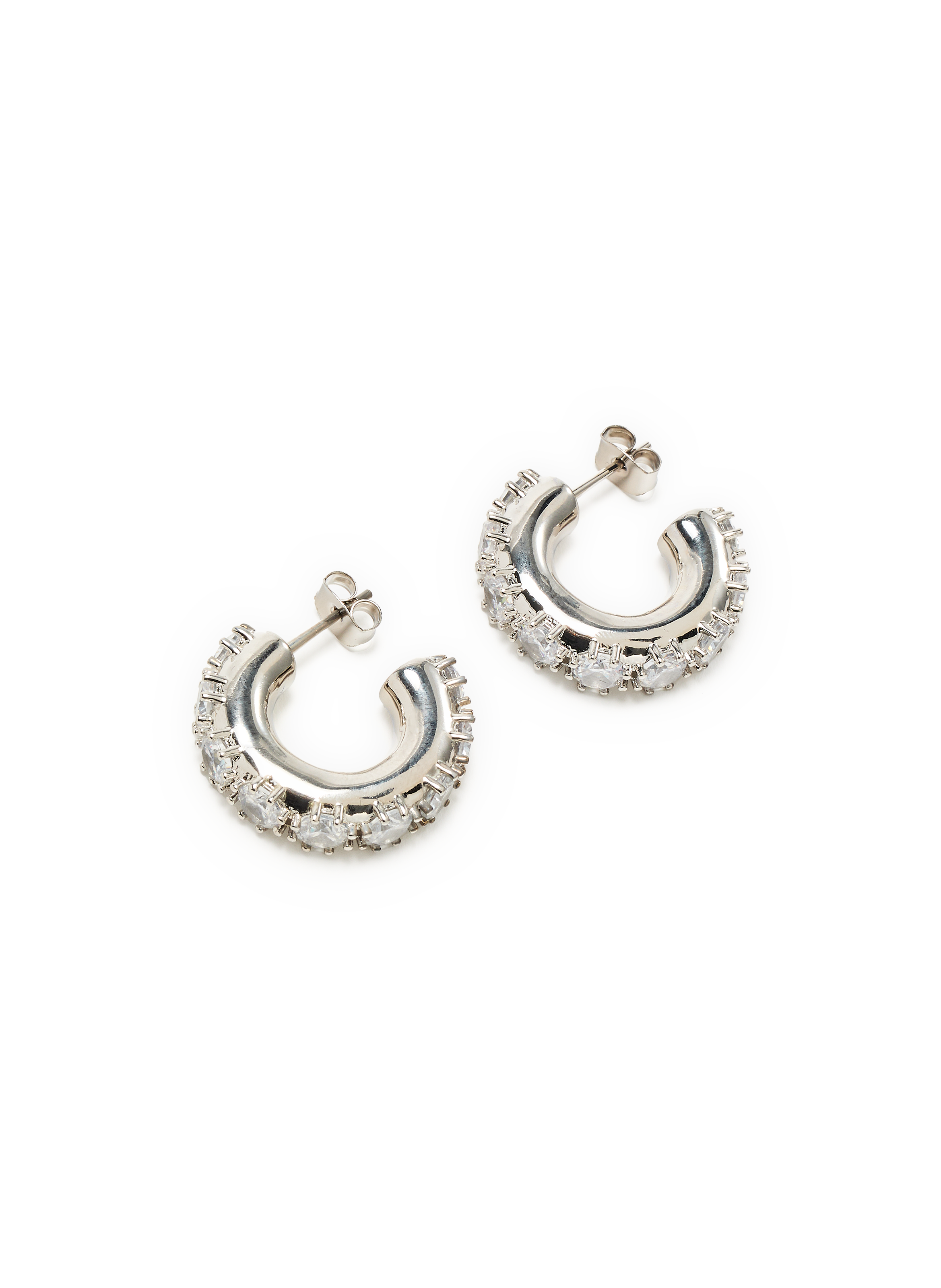 Boucles d'oreille Nina Medium JUSTINE CLENQUET Argent