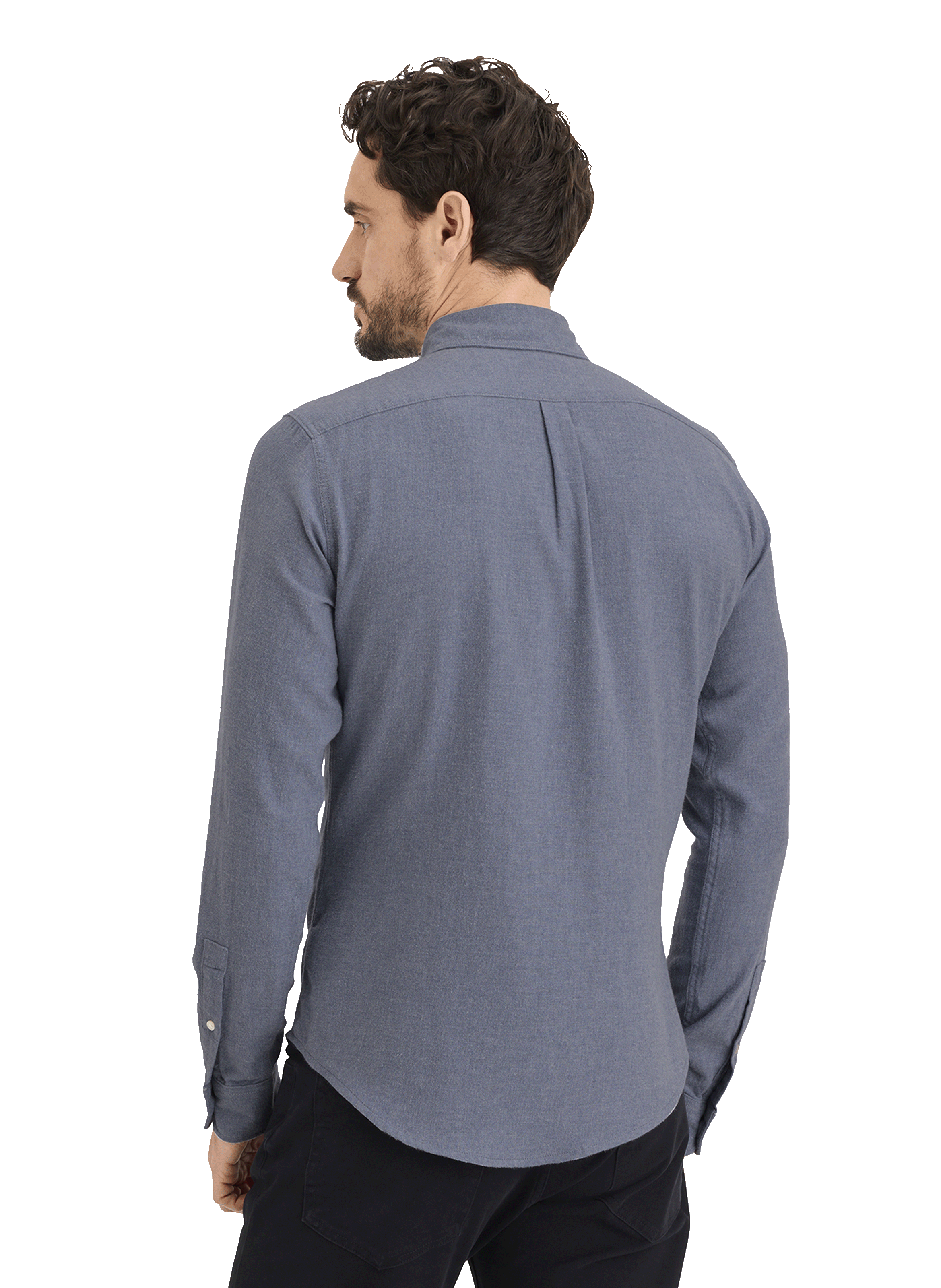 Chemise slim en lin et coton DOCKERS Bleu