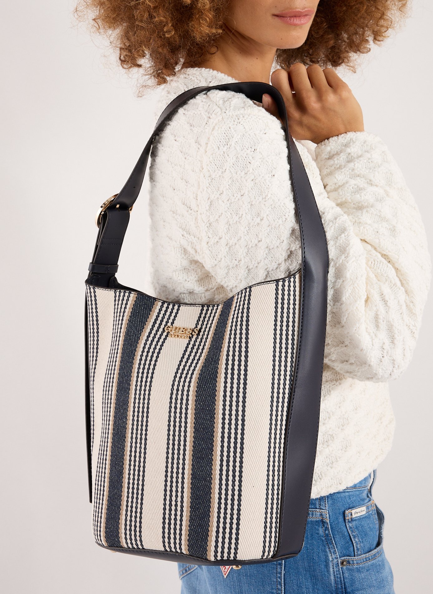 Sac à main Nicolette en toile GUESS Multicolore