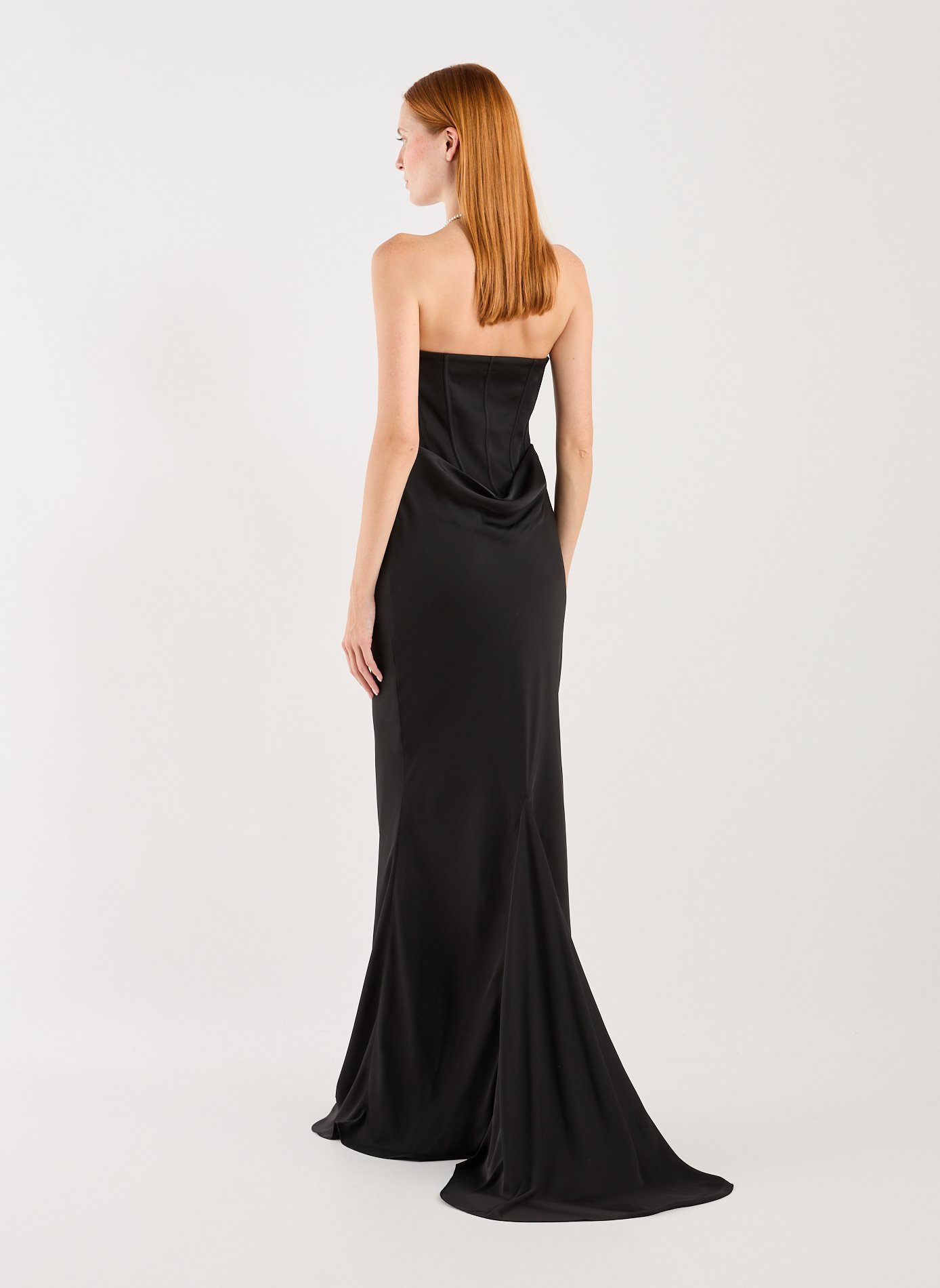 Robe bustier unie Noir