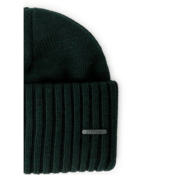 Stetson Bonnet À Large Revers En Laine In Green