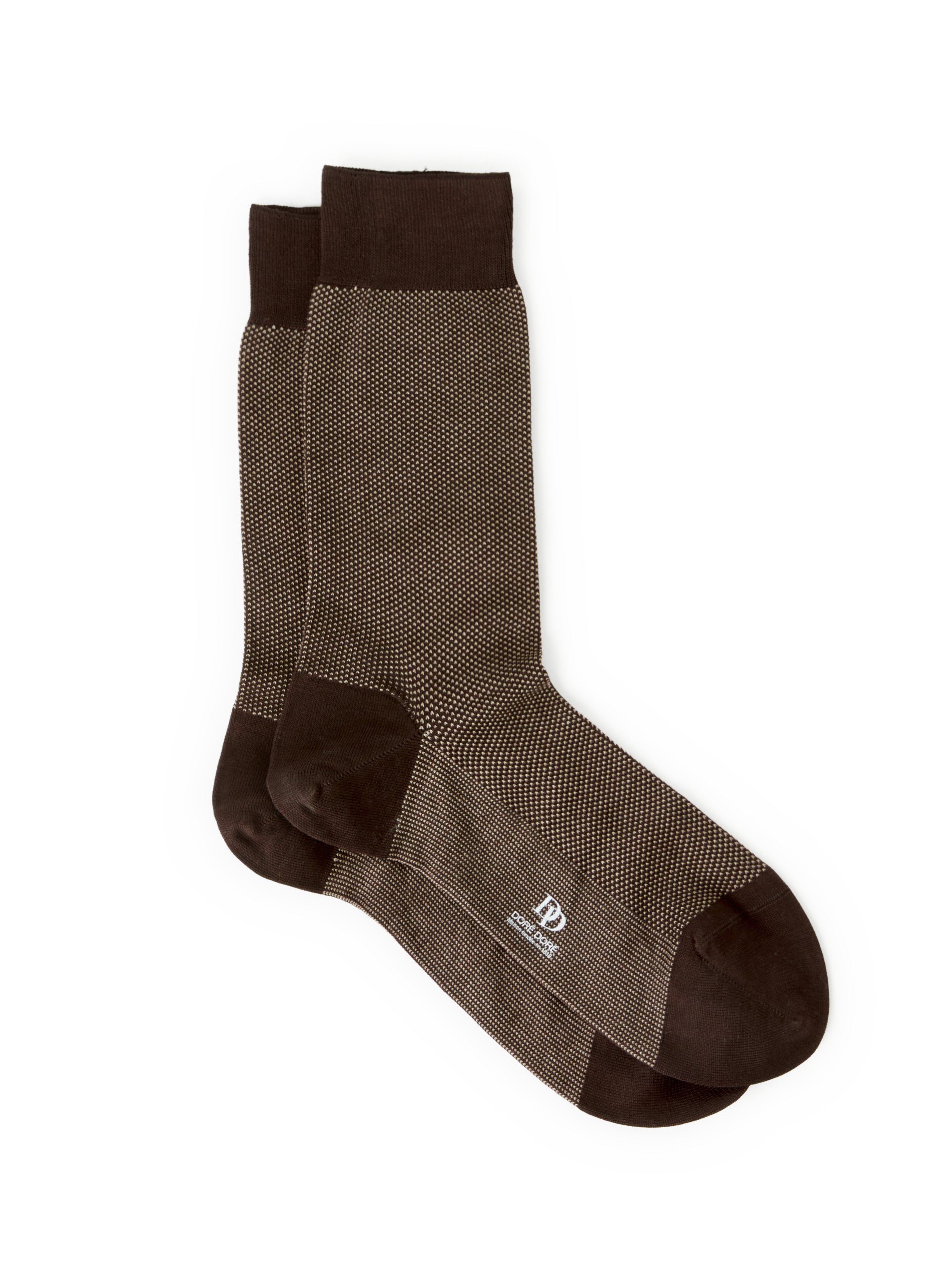 DORÉ DORÉ Printed cotton Socks Brown