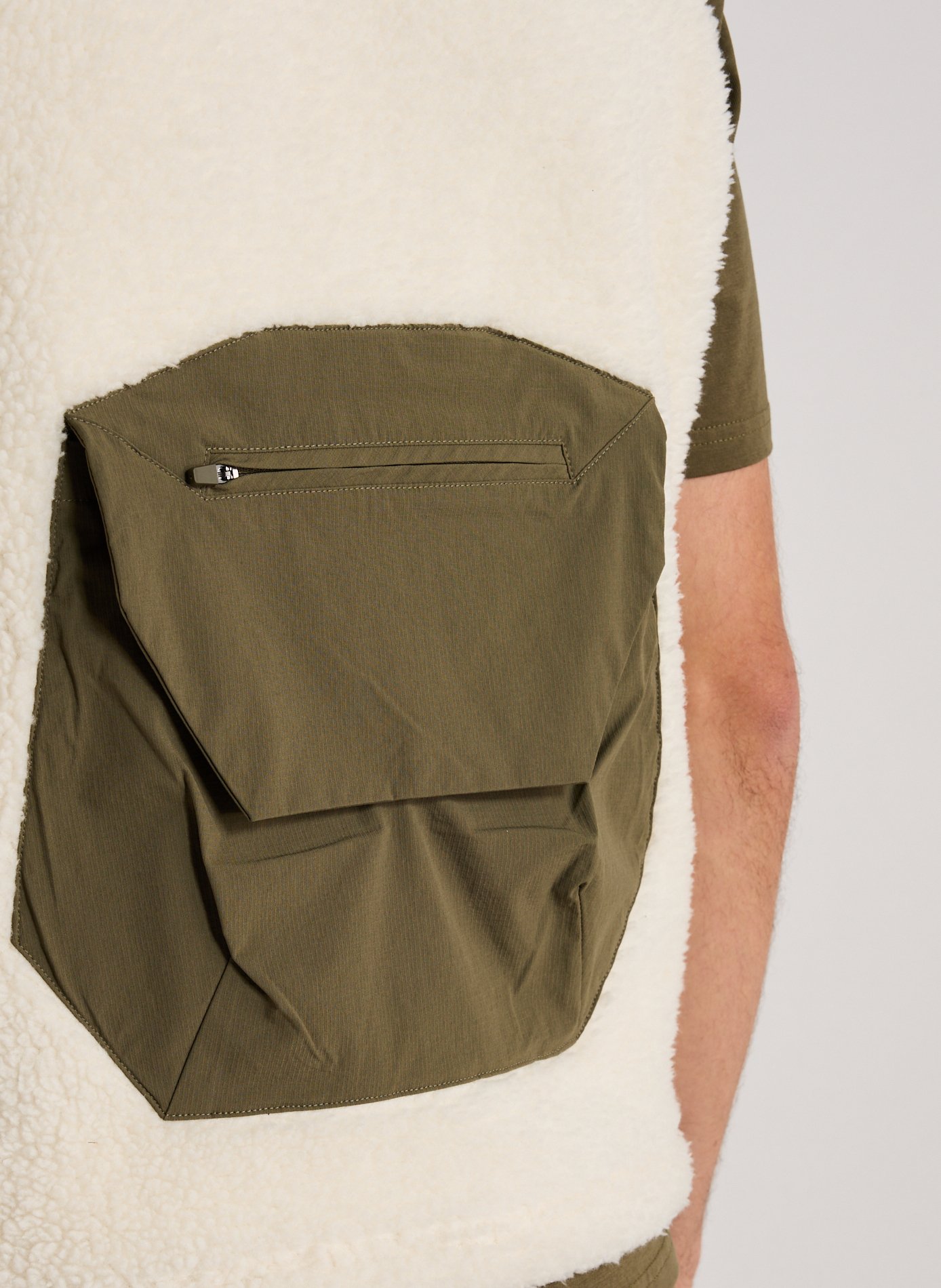 Gilet sans manches bi-matière GERTRUDE ET GASTON Blanc