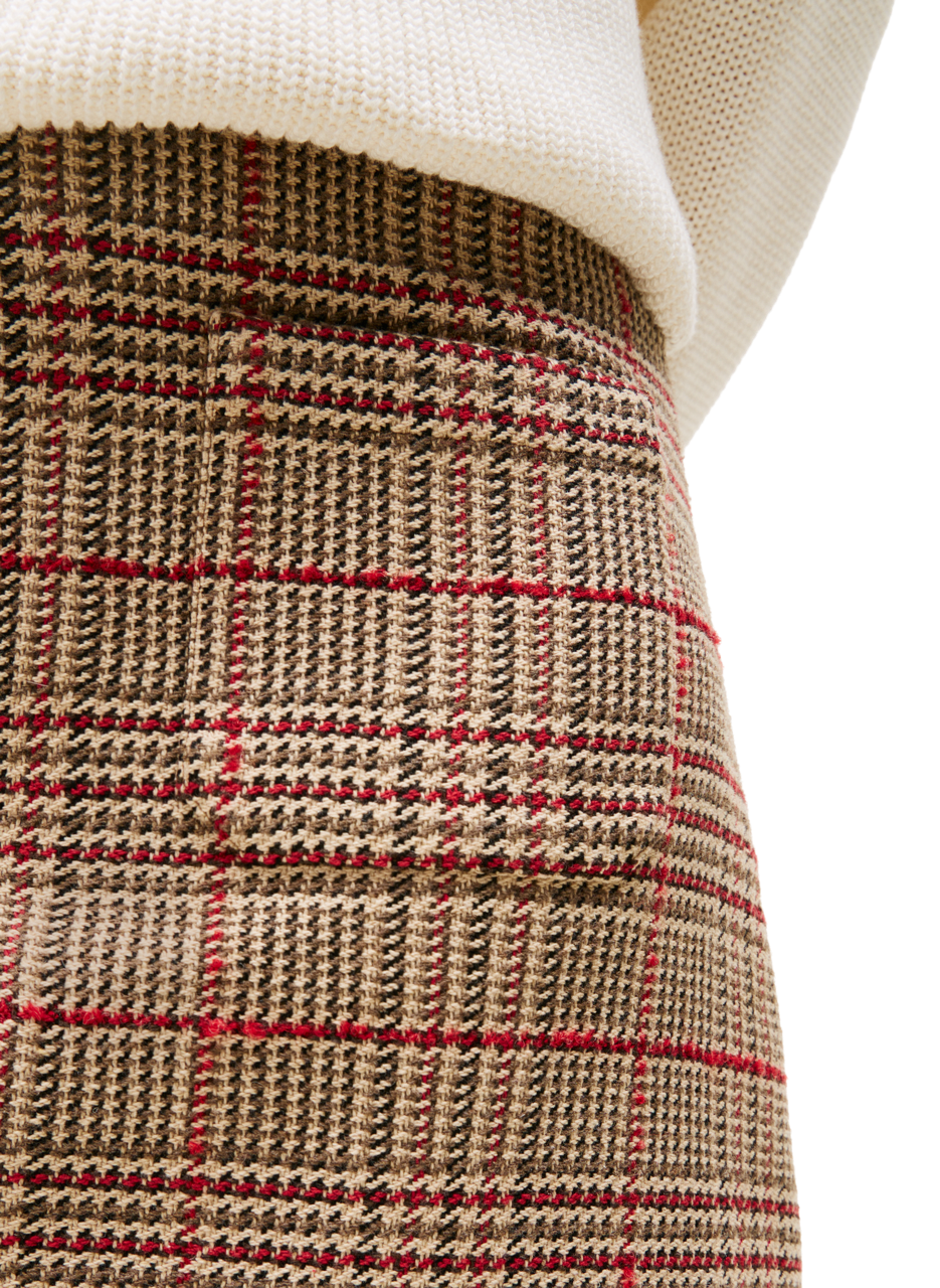 Mini tweed checkered skirt TOMMY HILFIGER Multicolour