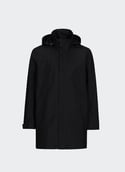 Parka imperméable à capuche rétractable  Noir