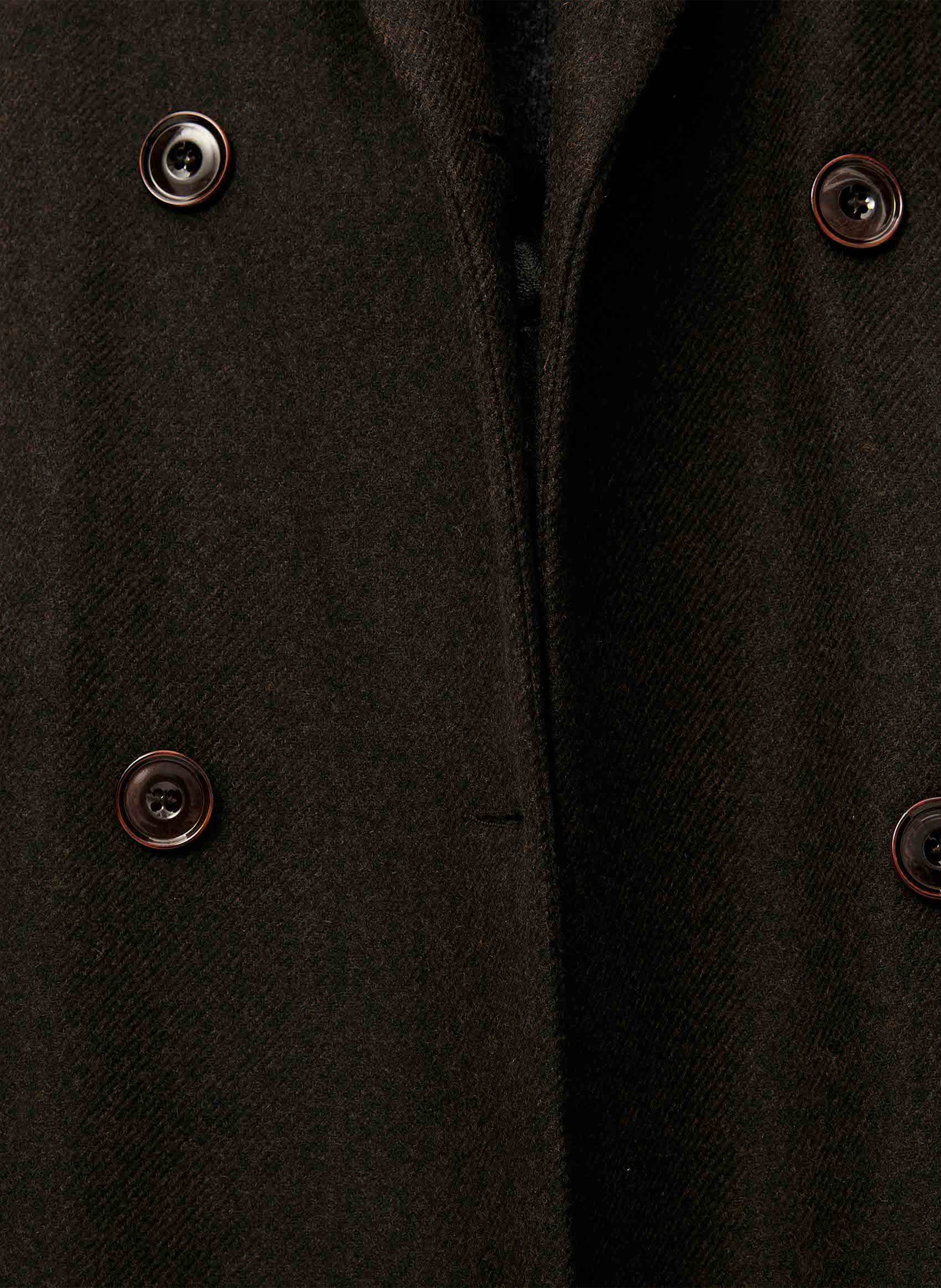 Manteau droit long boutonné SESSUN Marron
