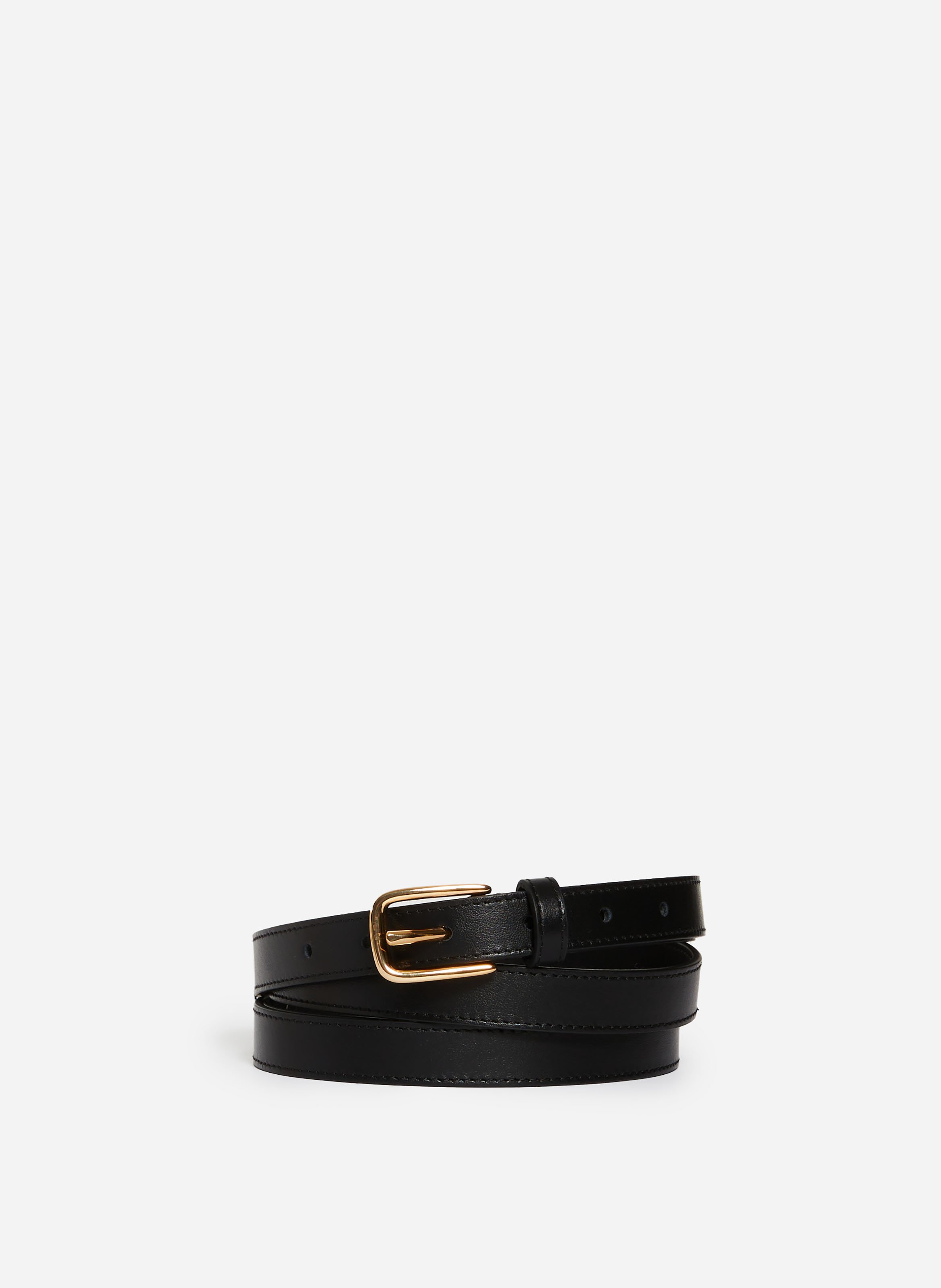 VANESSA BRUNO Ceinture noire en cuir 20mm Noir