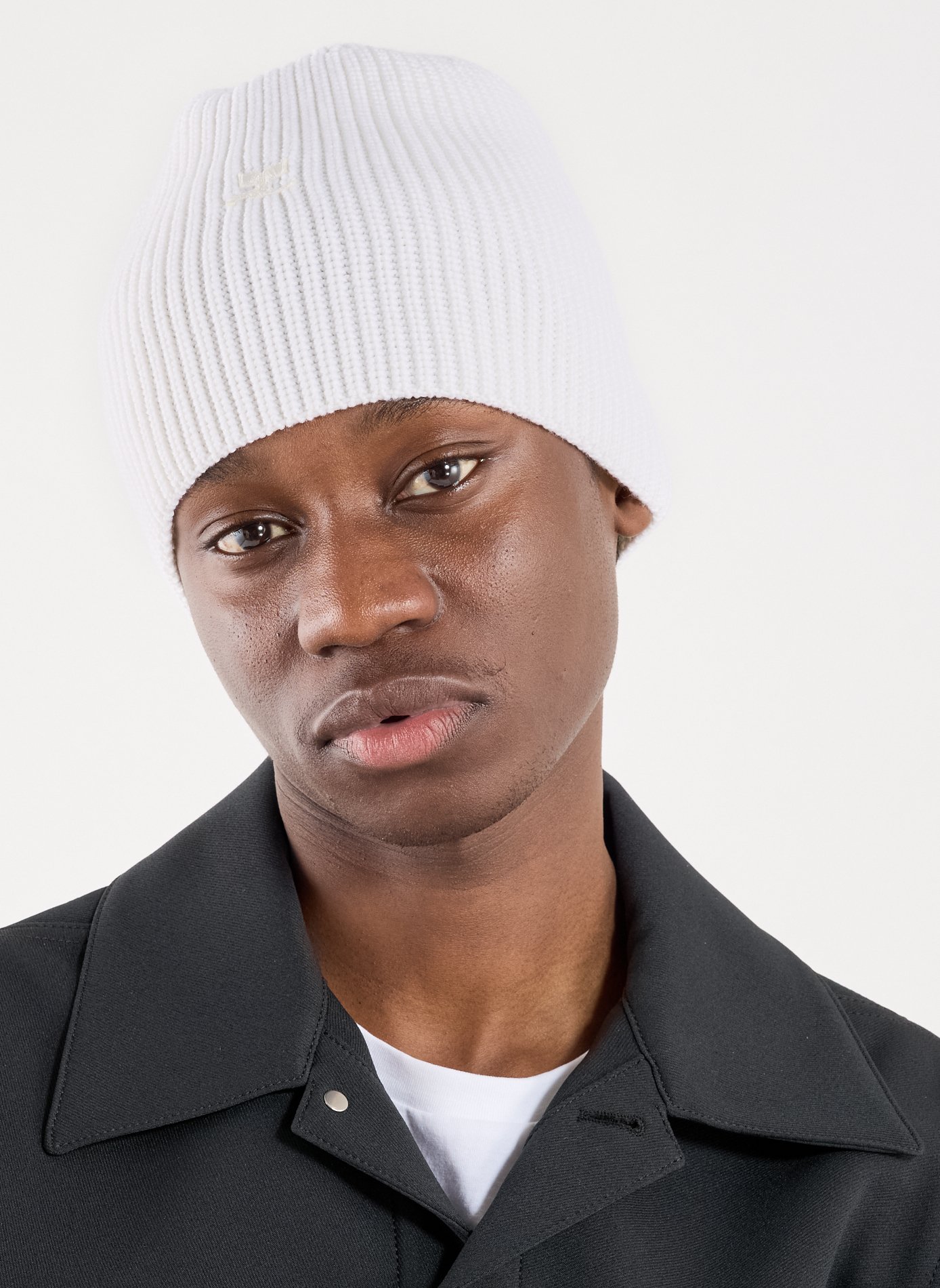 Merino wool Beanie COURRÈGES White