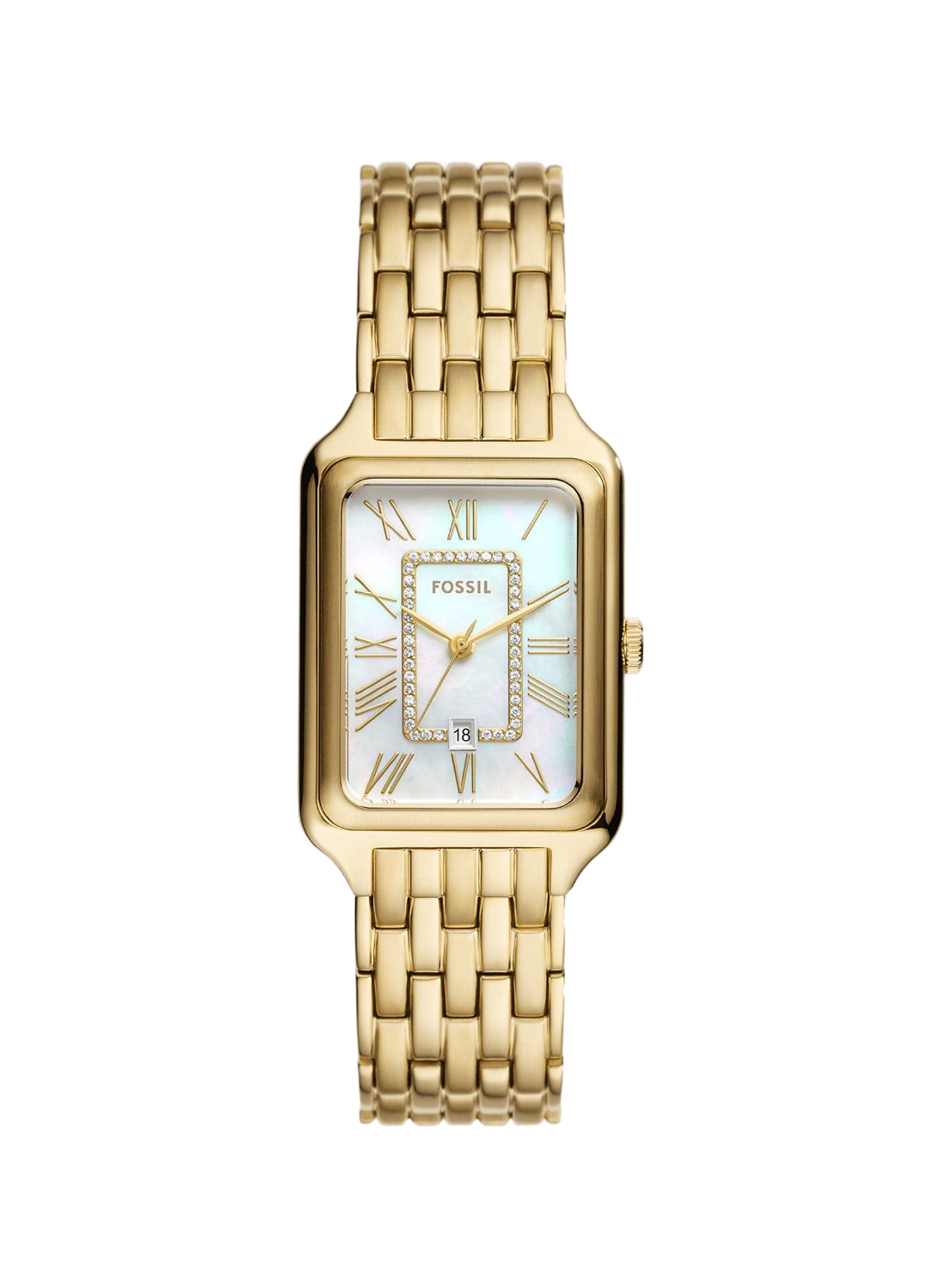 Montre quartz en acier FOSSIL Blanc