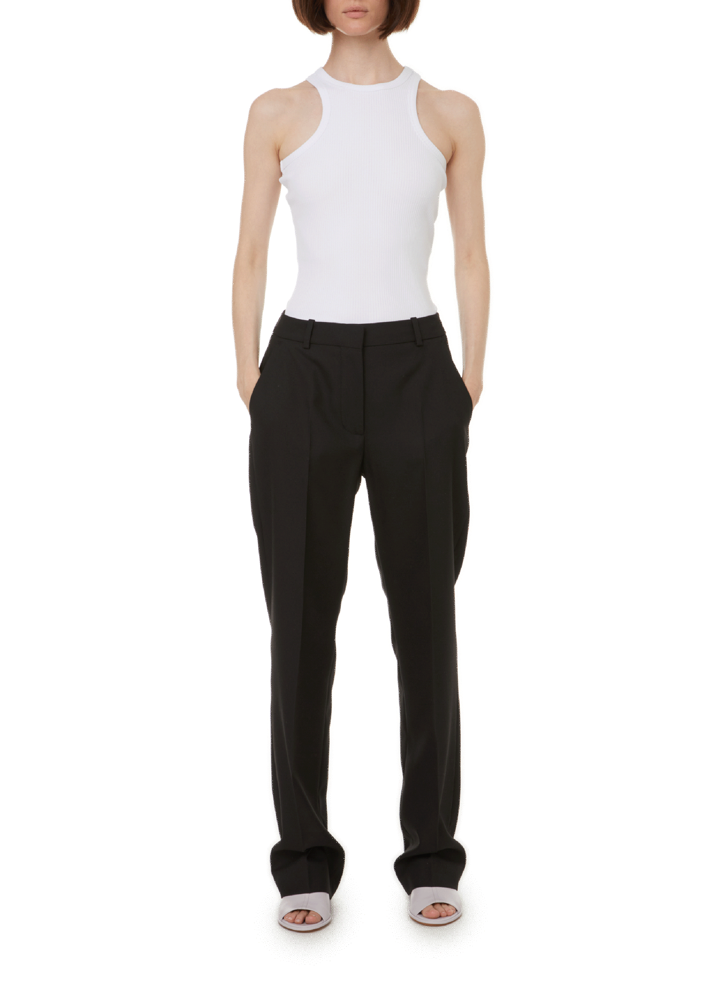 Ribbed top SAMSOE SAMSOE White