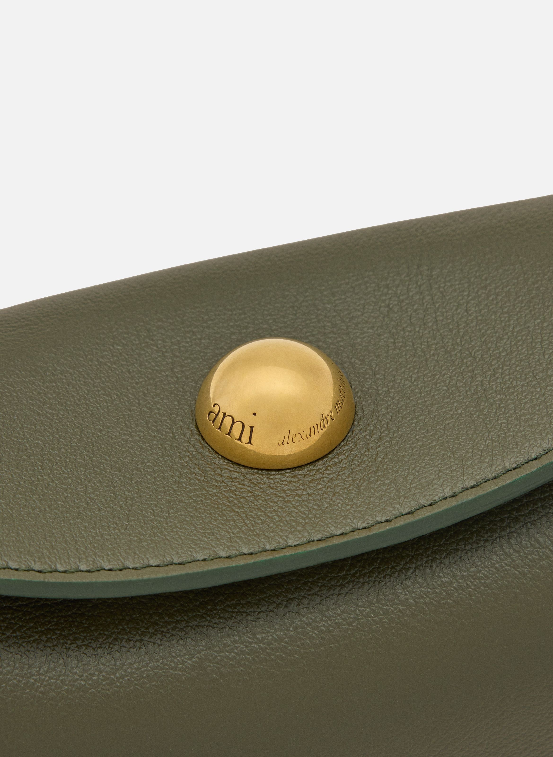 Mini sac carrousel unisexe en cuir de veau AMI PARIS Vert