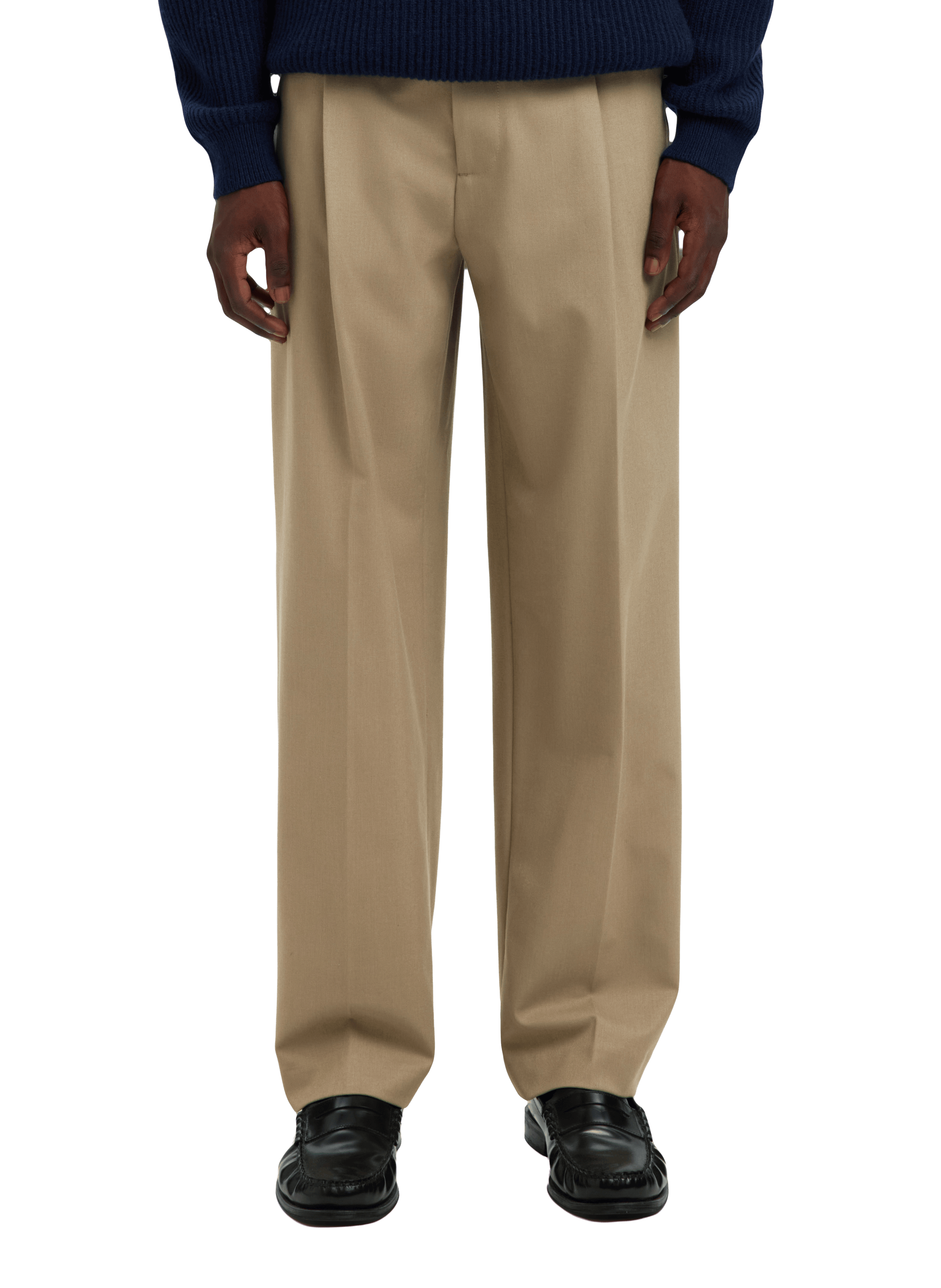Pantalon coupe ample SELECTED Beige