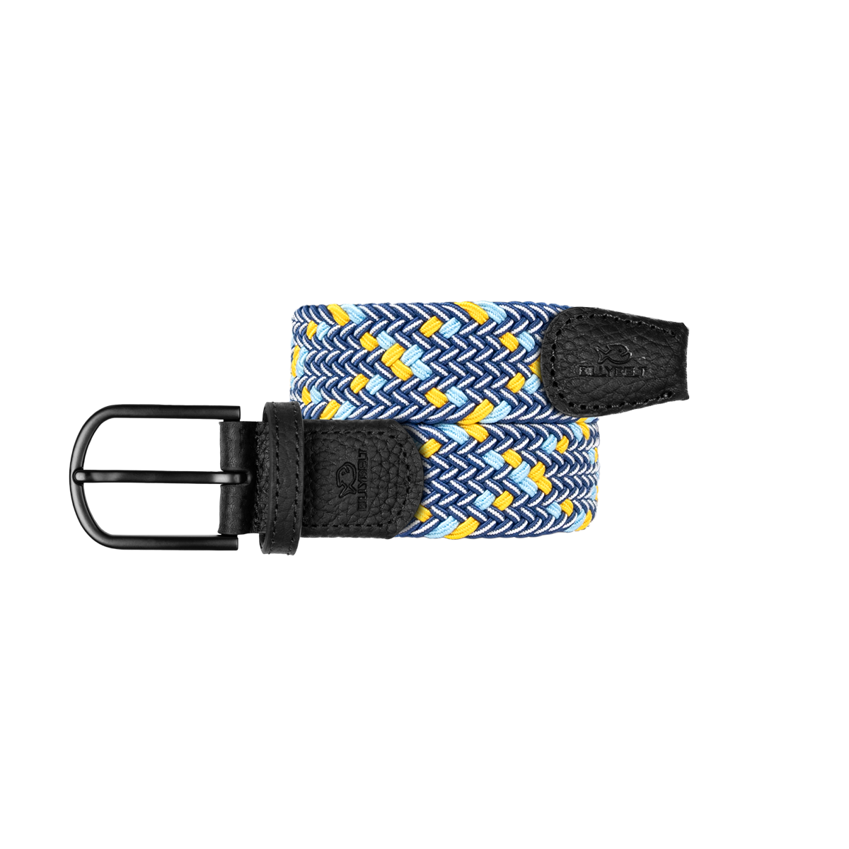 Ceinture tressée élastique multicolore BILLYBELT Bleu