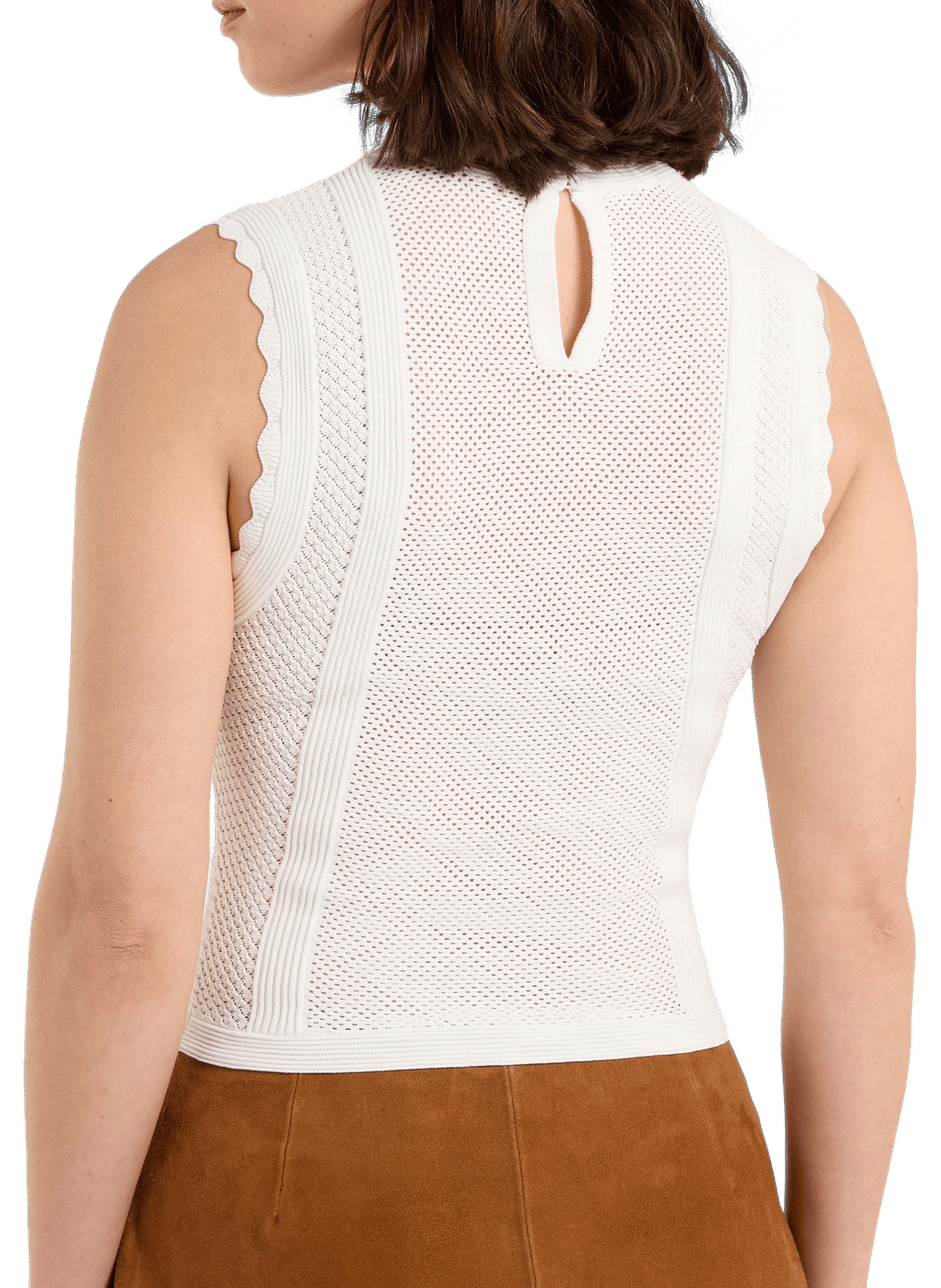 Top Auror en maille SAISON 1865 Blanc