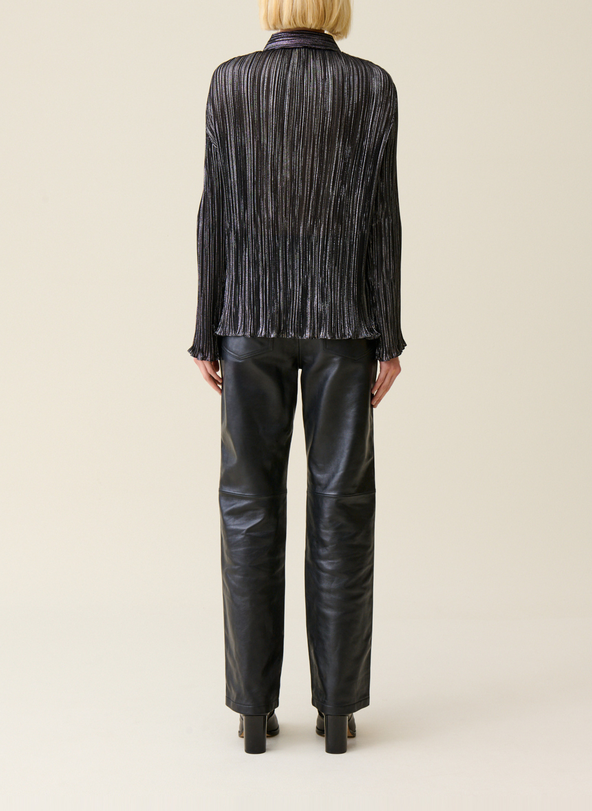 Chemise col classique plissée CLAUDIE PIERLOT Noir