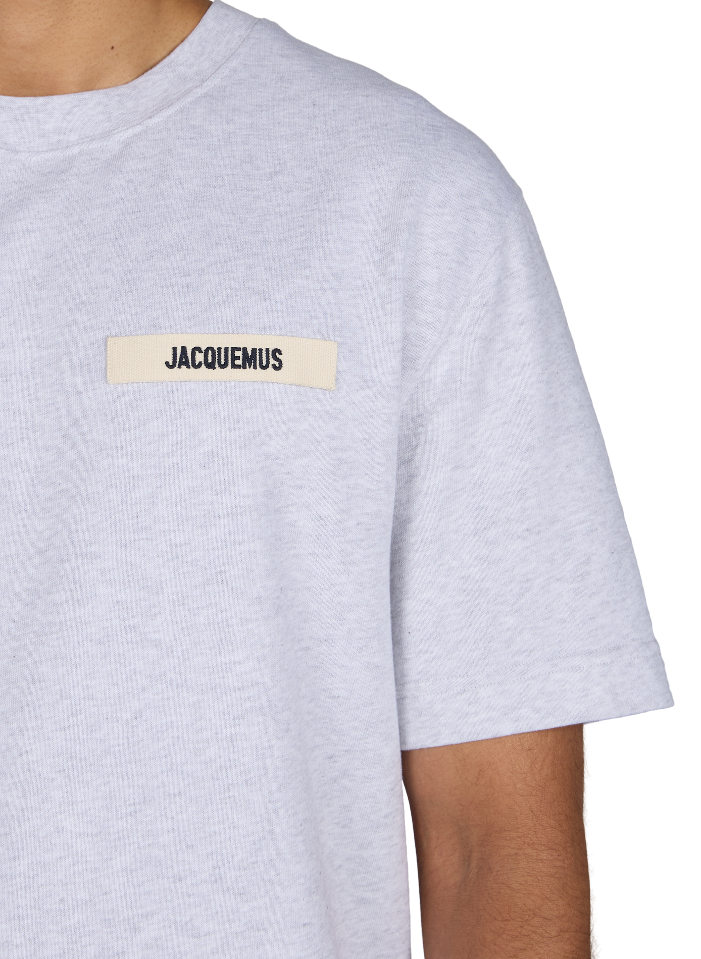 T-shirt droit Gros Grain en coton  JACQUEMUS Gris