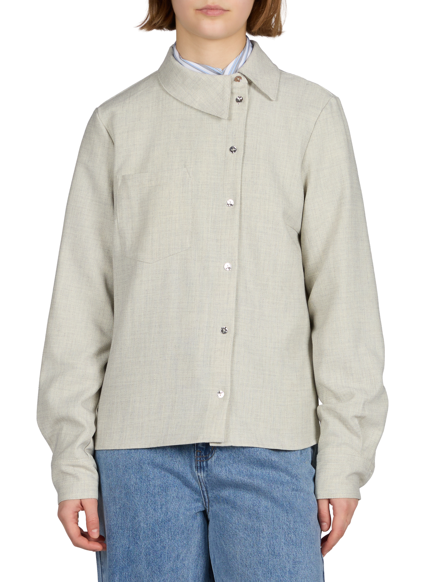 Chemise cintrée boutonnée OBJECT Gris