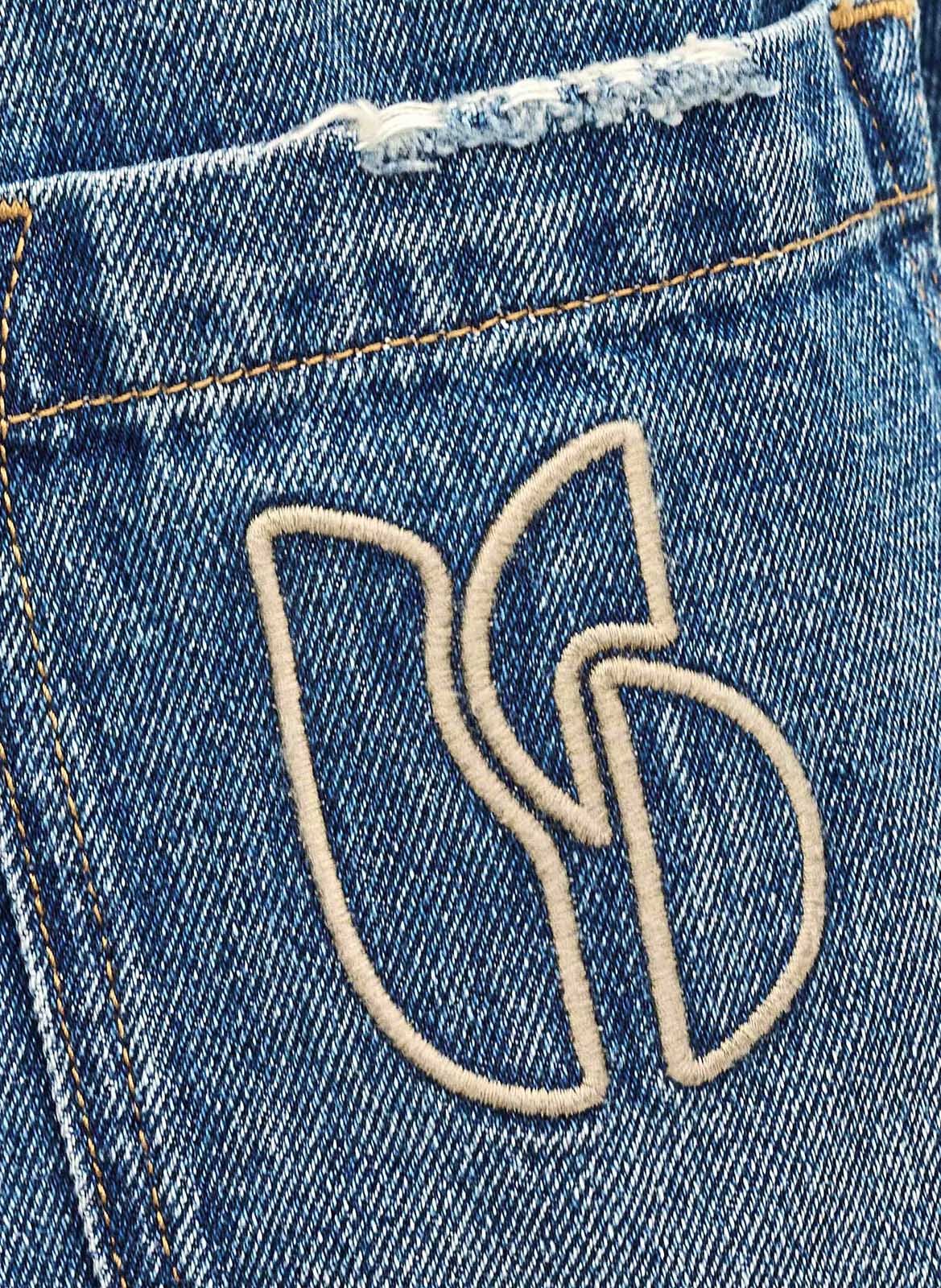 Veste col classique en denim de coton vigilio BA&SH Bleu