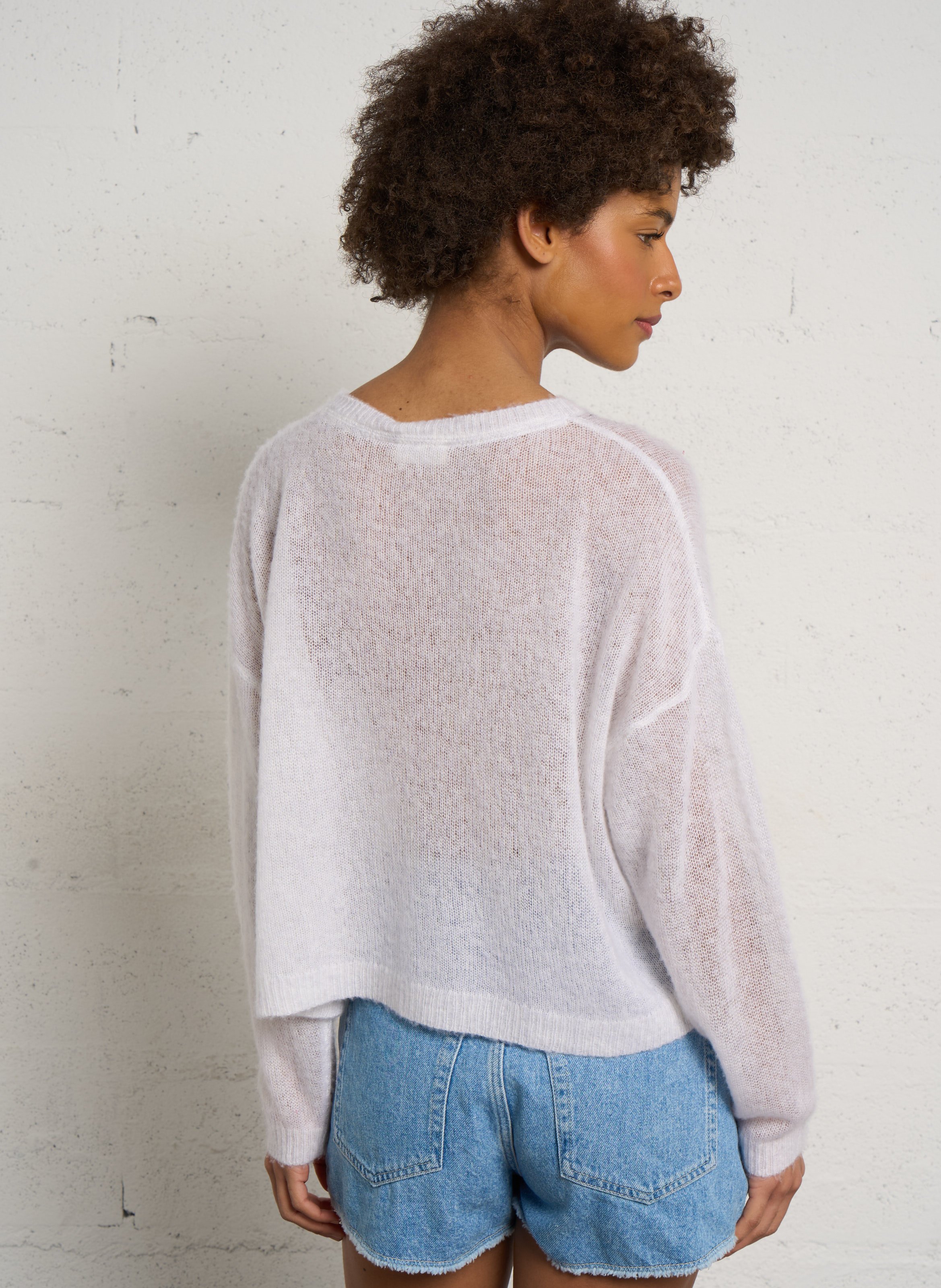 Gilet droit col rond bodyrow AMERICAN VINTAGE Gris