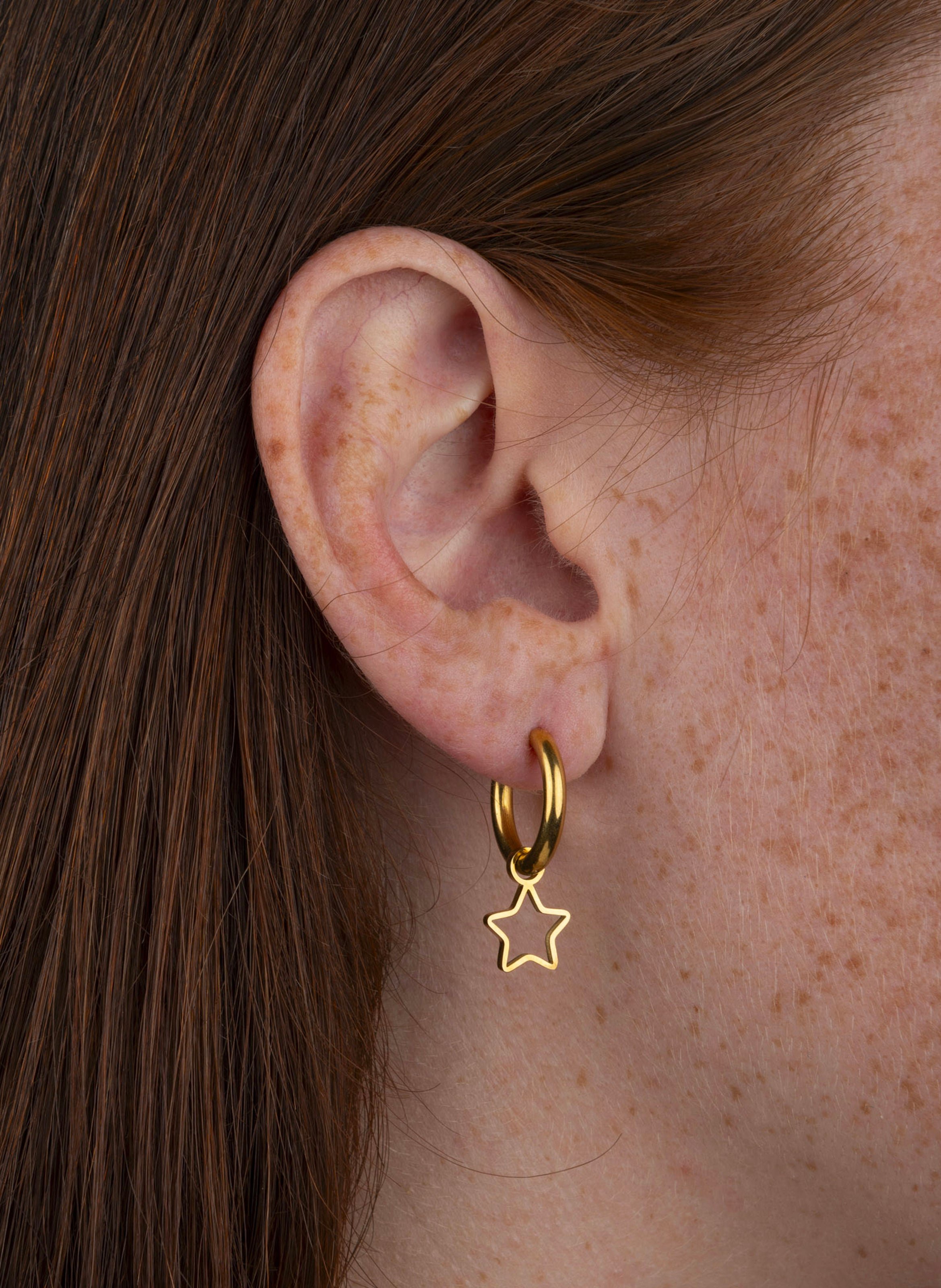 Boucles d'oreille en acier inoxydable doré KURAGE GINZA Doré