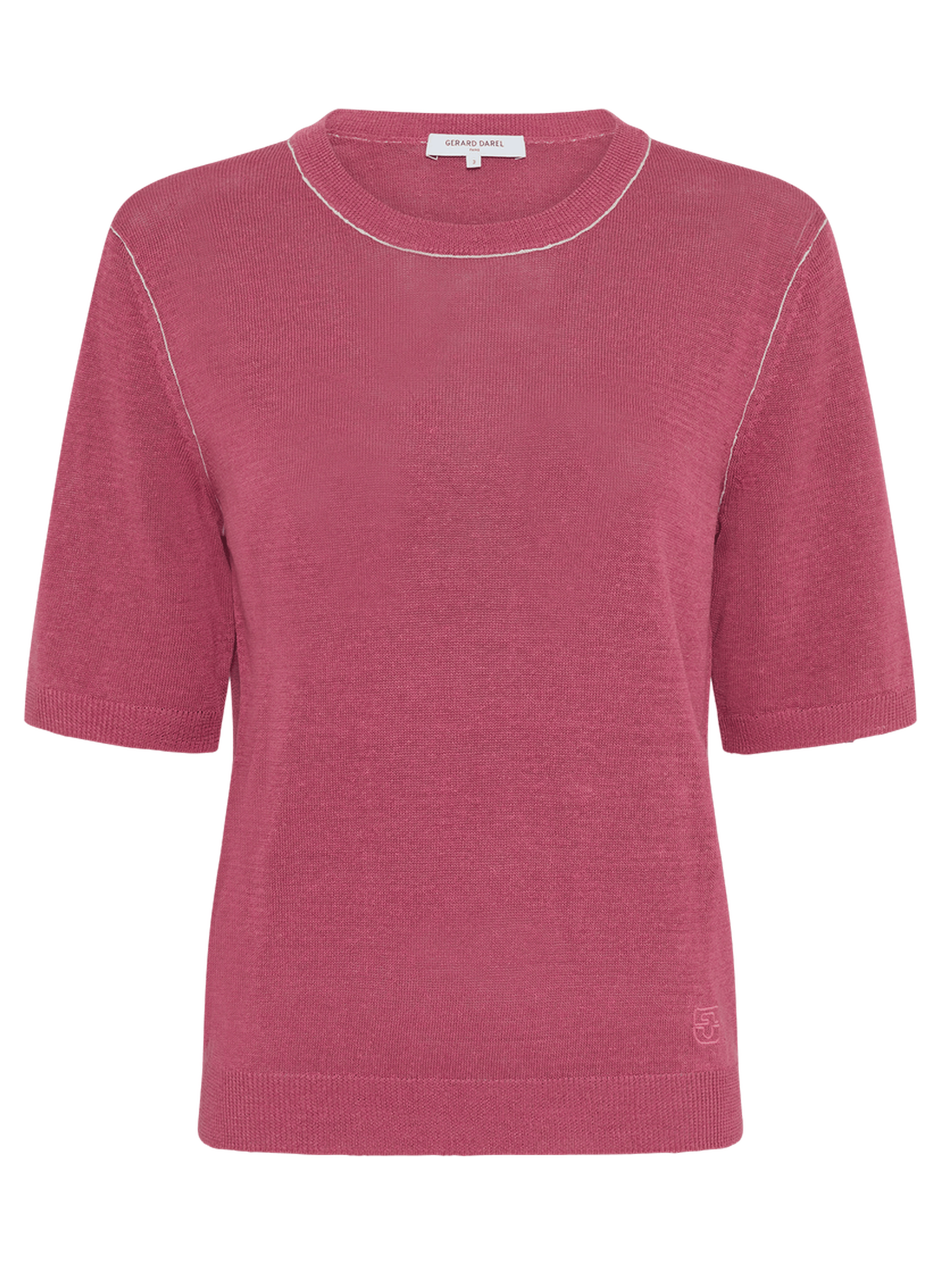 Pull à col rond en lin mélangé - loumia GERARD DAREL Rose