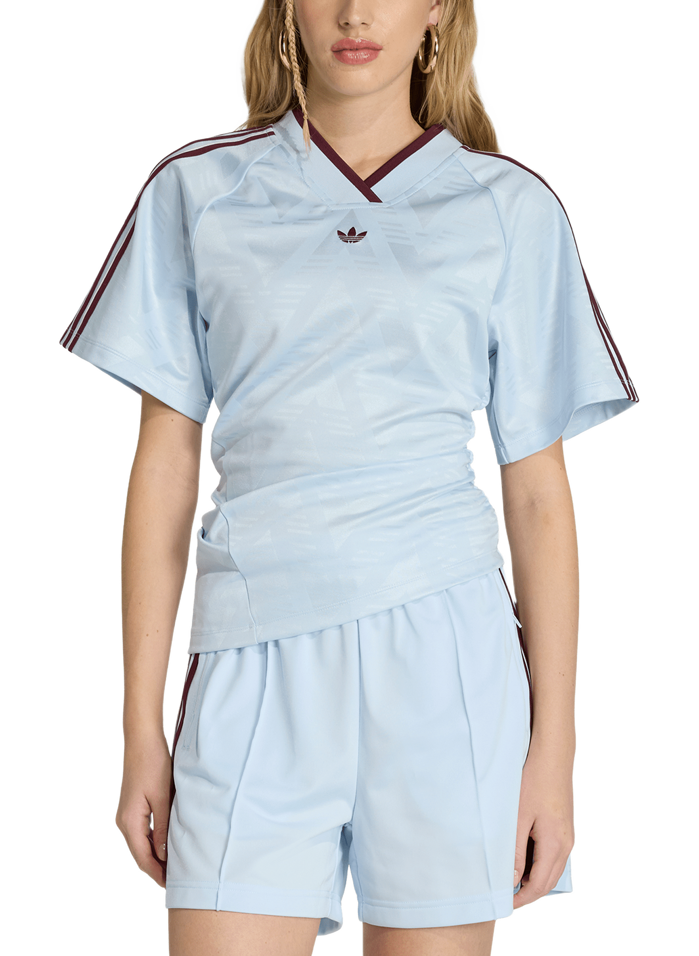 Asymmetric Logo T-shirt Hem ADIDAS Blue