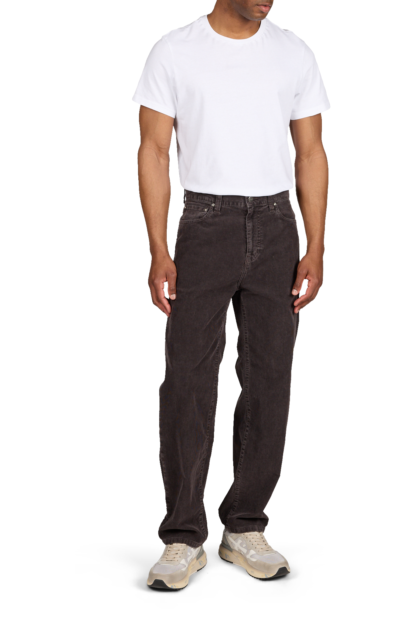 Cotton corduroy trousers CARHARTT WIP Brown