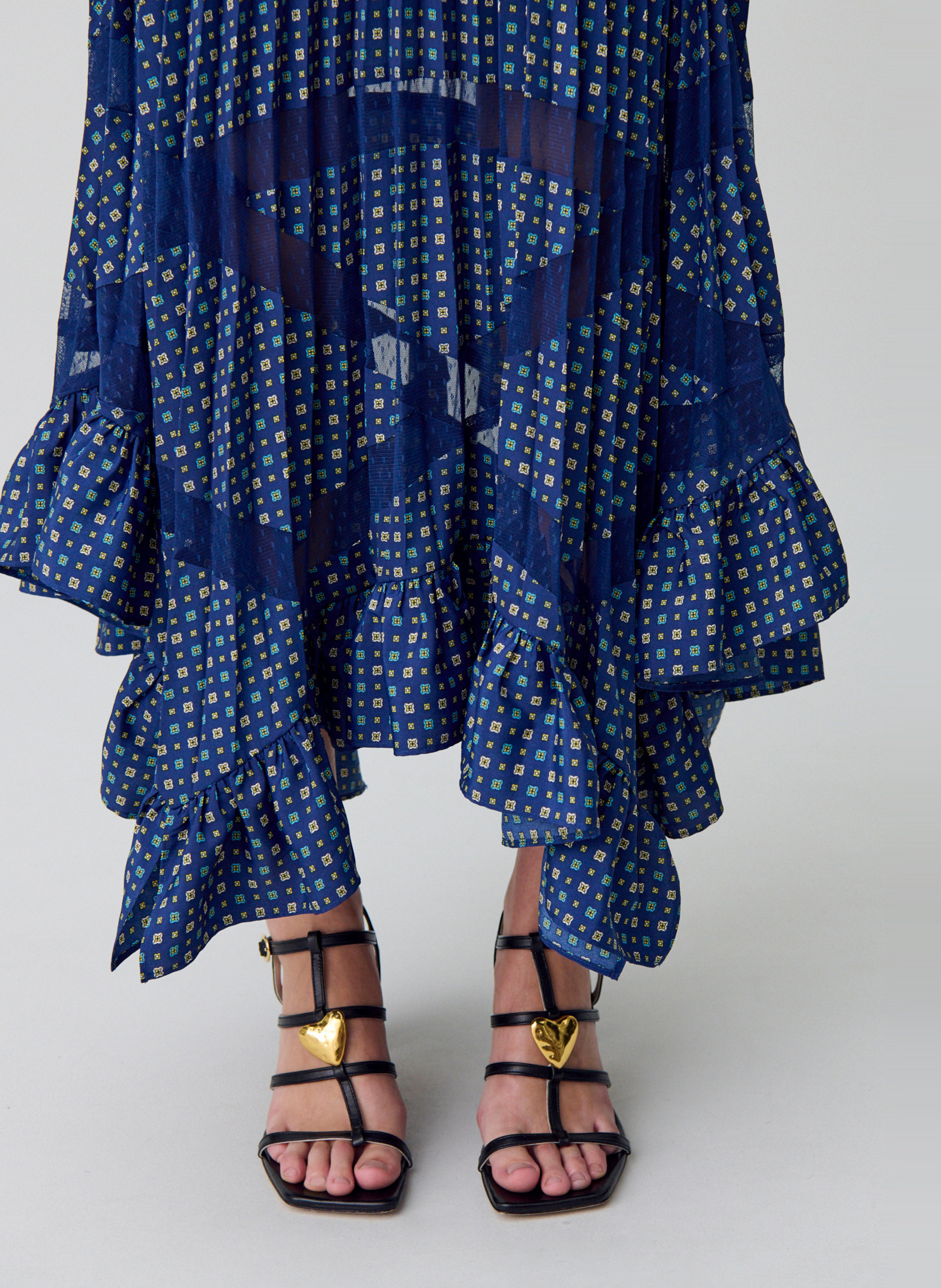 Jupe longue asymétrique imprimée CLAUDIE PIERLOT Multicolore