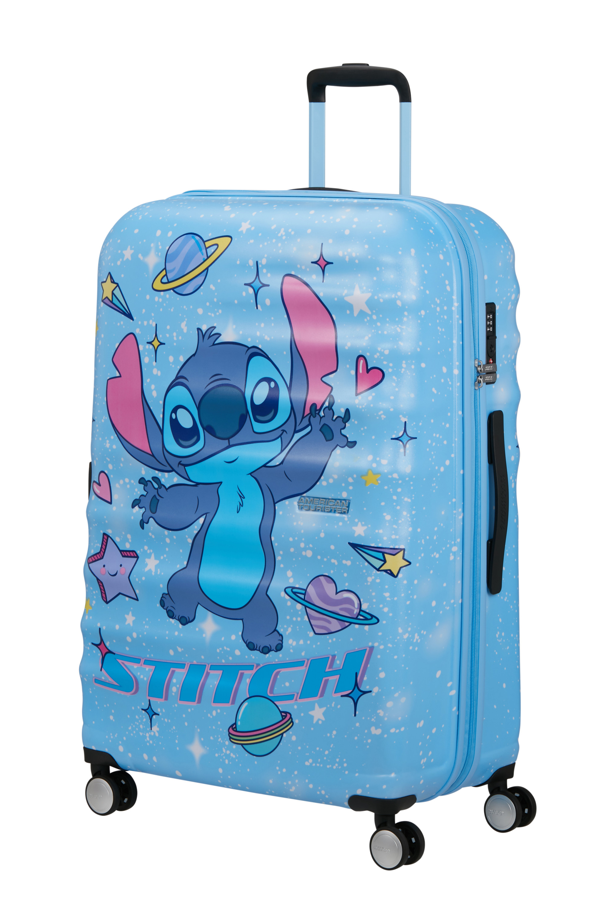 Wavebreaker disney valise 4 roues taille l AMERICAN TOURISTER Bleu