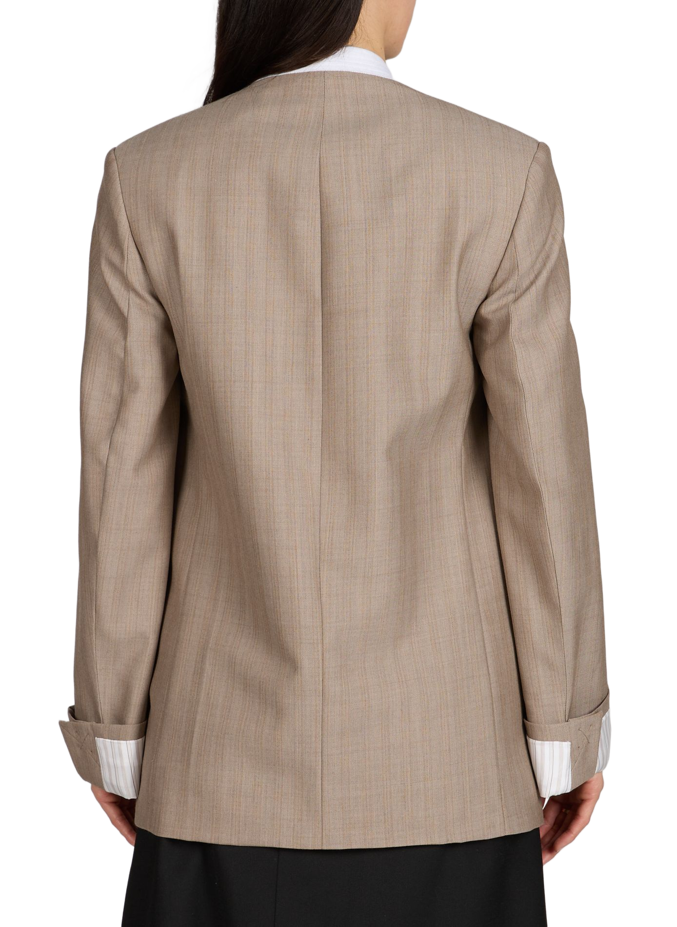 Virgin wool V-neck jacket VICTORIA BECKHAM Brown