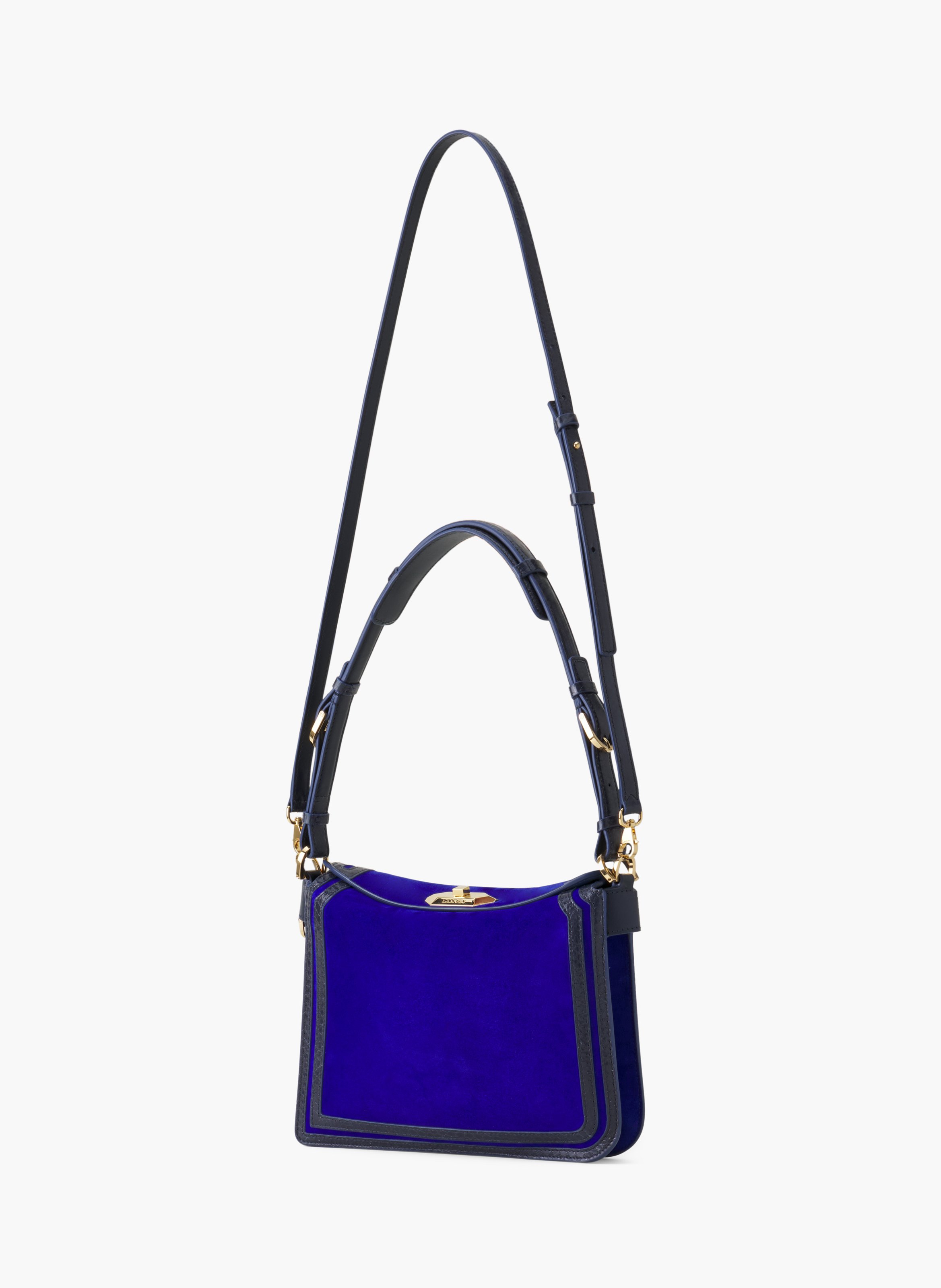 Sac compagnon 20 en daim LANVIN Bleu