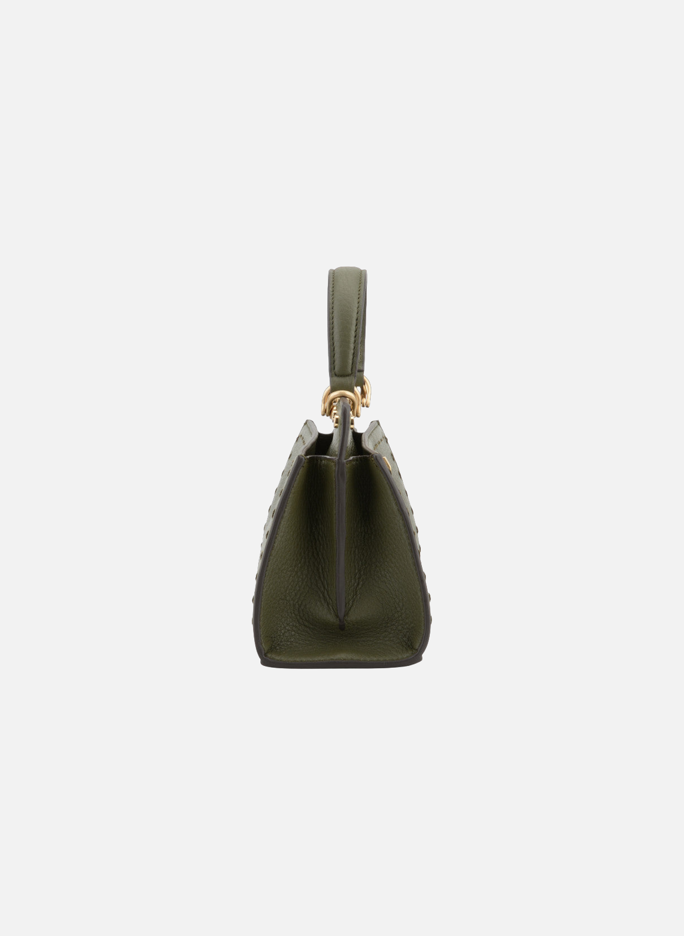 Trianon | sac à main micro en cuir de vachette POURCHET Kaki